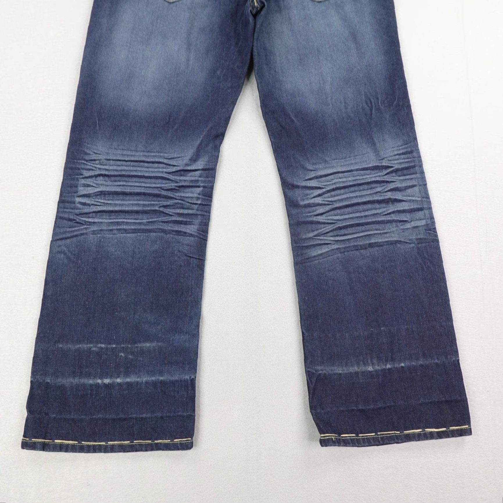 Denime VINTAGE Sacred Cult Jeans Men 40x33 Denim Baggy Straight Embroidered Y2K Blue Mens 40x33 Size US 40 / EU 56 - 6 Thumbnail