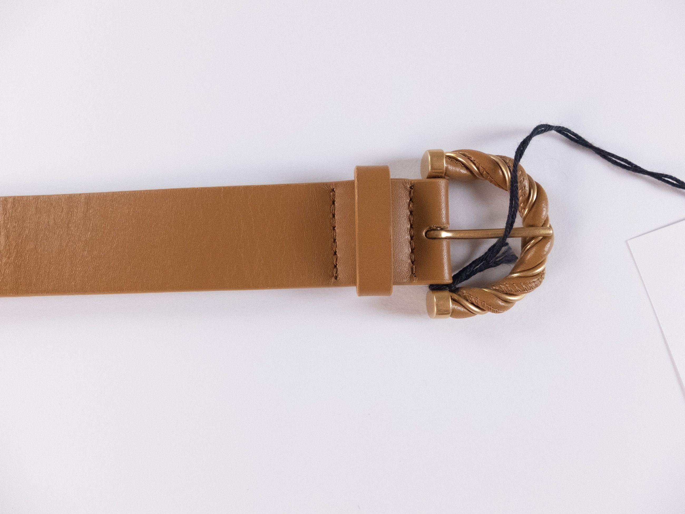 Bottega Veneta BOTTEGA VENETA Twist camel brown leather belt 80 Size ONE SIZE - 6 Thumbnail