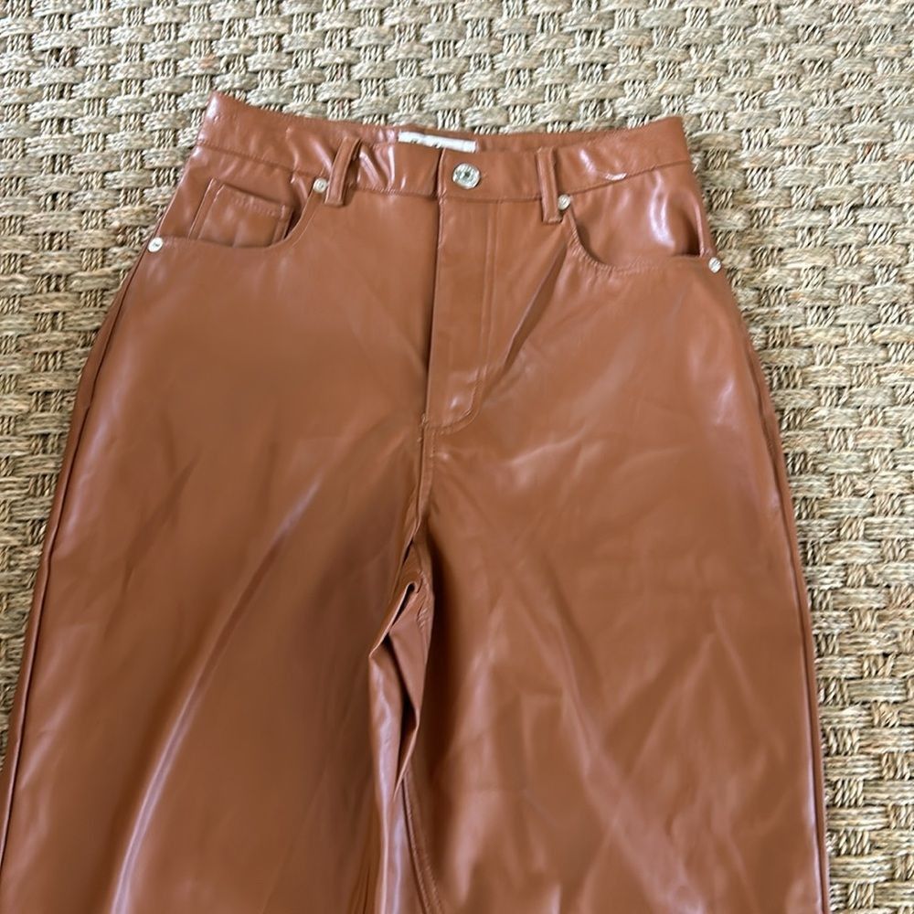 Juicy Couture JUICY COUTURE Rodeo Barrel Fit High Waist Faux Leather Pants Size 27" / US 4 / IT 40 - 5 Thumbnail