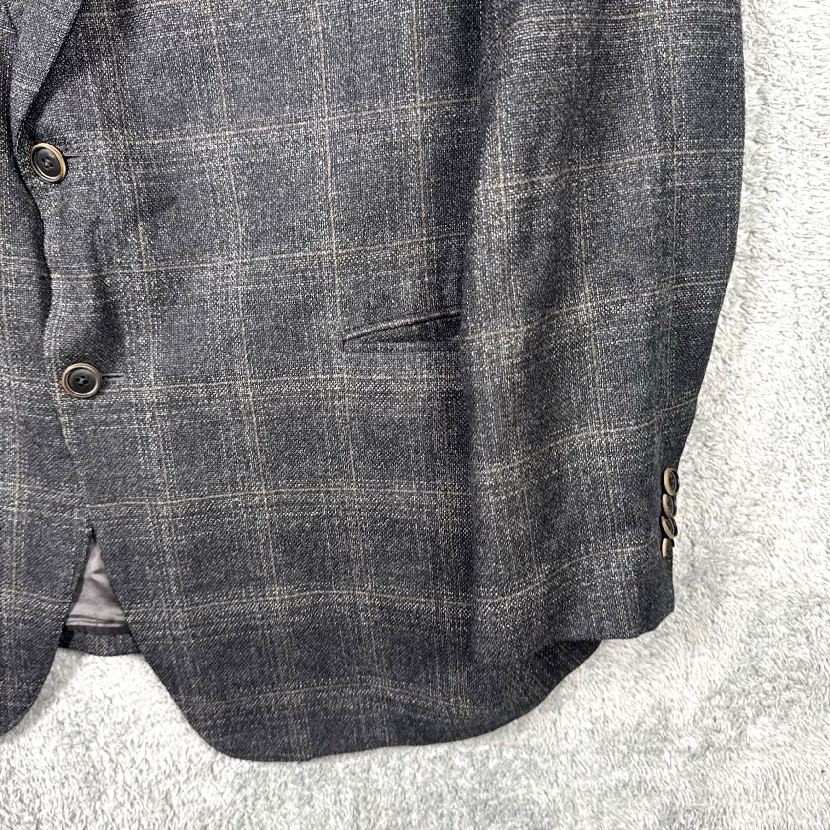 Vintage Samuelsohn 1923 SB Garner Blazer Men 46R Super 110s Sport Coat Wool Jacket Italy - Business & Formal Size 46R - 4 Thumbnail