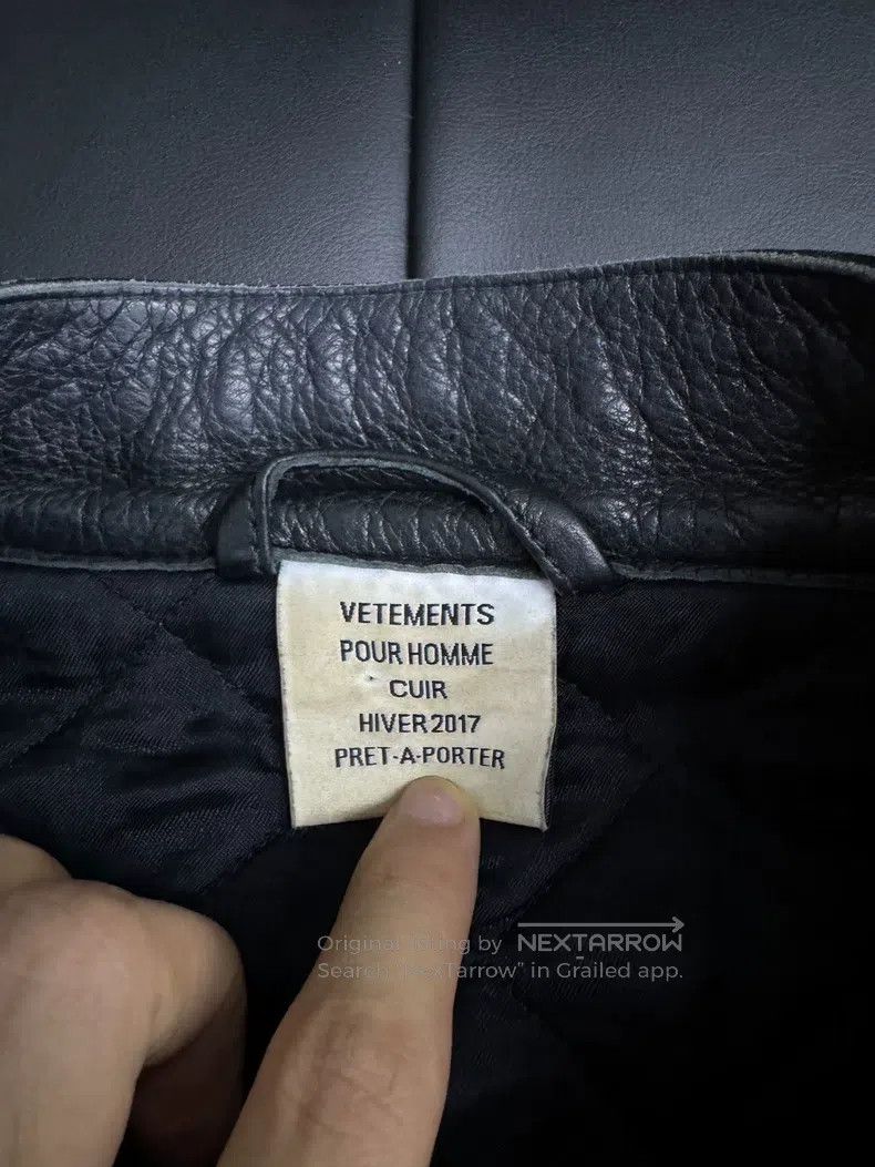Vetements Vetements Racing Biker Distressed Leather Jacket Size US L / EU 52-54 / 3 - 4 Thumbnail