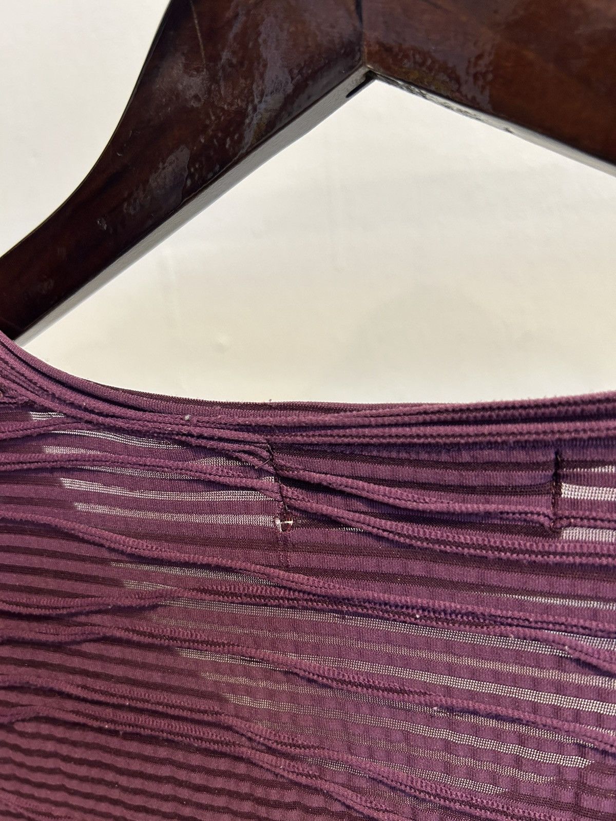 Tornado Mart Tornado Mart Burgundy Long Sleeved Textured Top Size US S / EU 44-46 / 1 - 7 Thumbnail