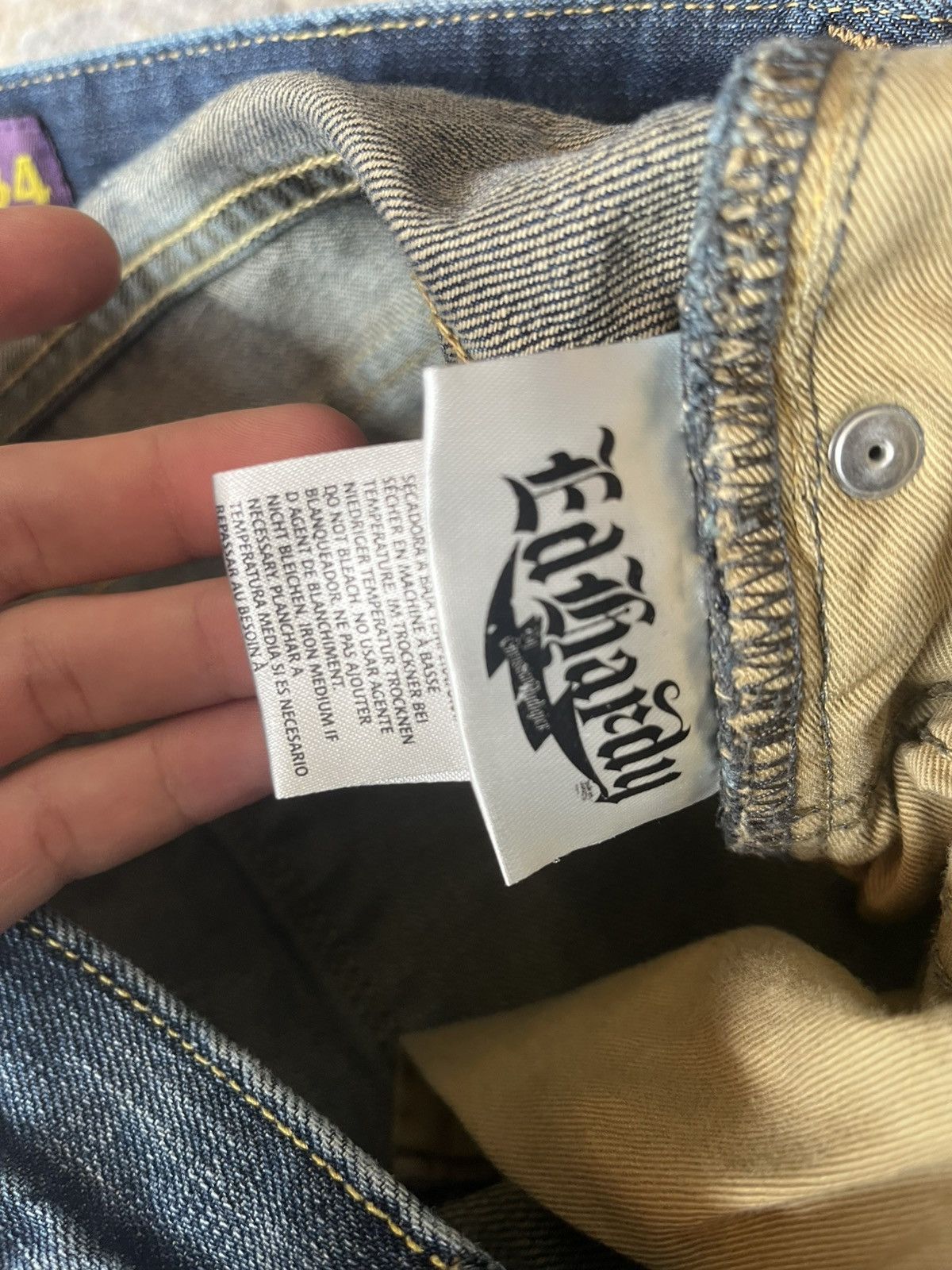 Ed Hardy ED HARDY LOT 2010 RAW DENIM JEANS 34 STRAIGHTLEG / BAGGY Size US 32 / EU 48 - 6 Thumbnail