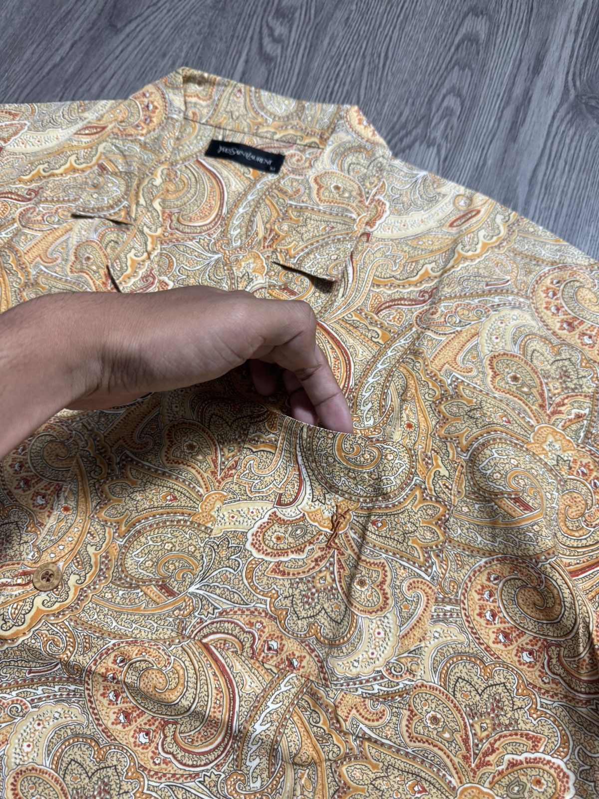Yves Saint Laurent 💥LAST SALE💥Yves Saint Laurent Paisley Shirt Size US L / EU 52-54 / 3 - 4 Thumbnail