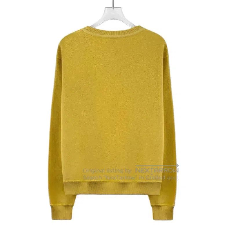 Loewe Loewe Yellow logo embroidered cotton round neck long sleev Size S / US 4 / IT 40 - 2 Thumbnail