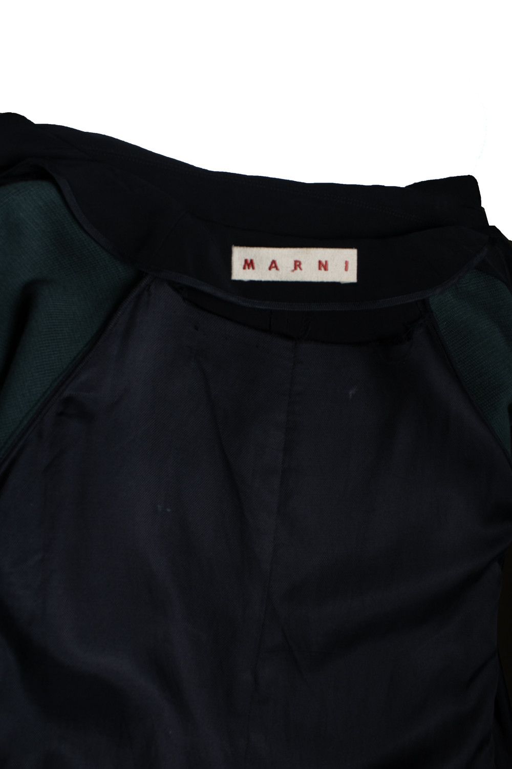 Marni Marni, Black coat with green sleeves Size M / US 6-8 / IT 42-44 - 9 Thumbnail