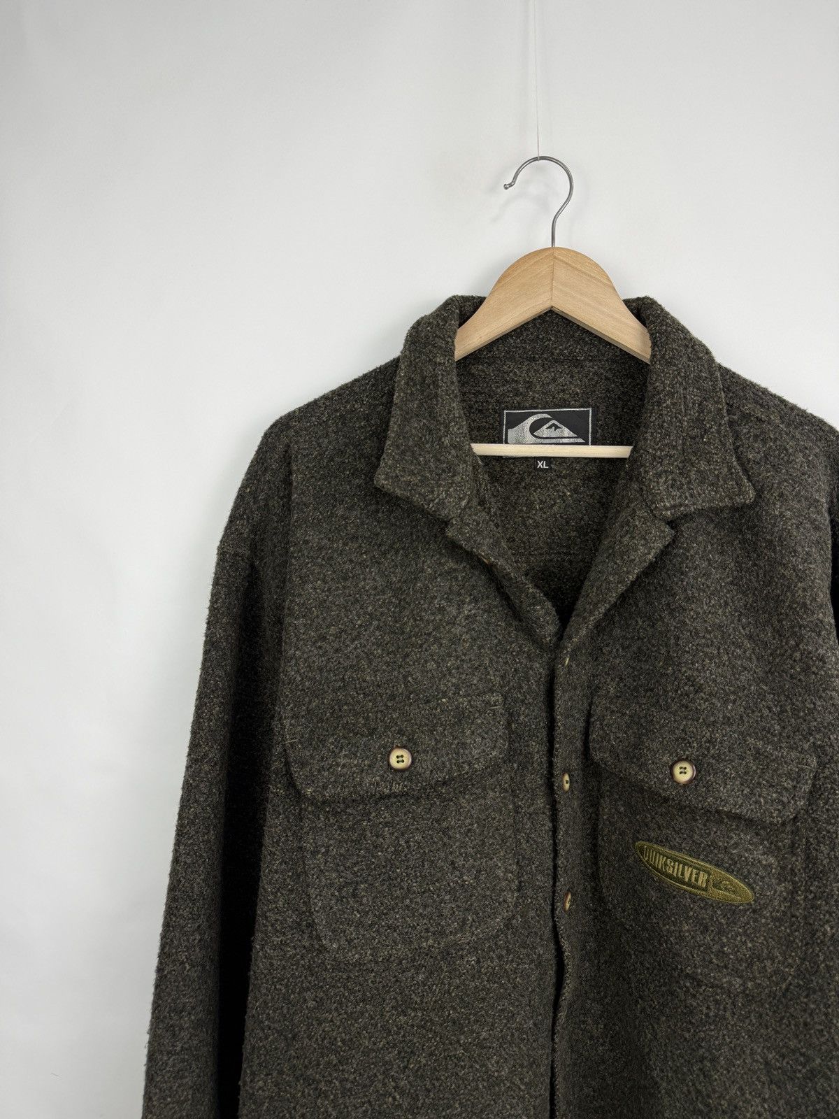 Quiksilver 🇺🇸 Vintage 90s Quiksilver Wool Jacket Surfing Skateboarding Size US XL / EU 56 / 4 - 3 Thumbnail