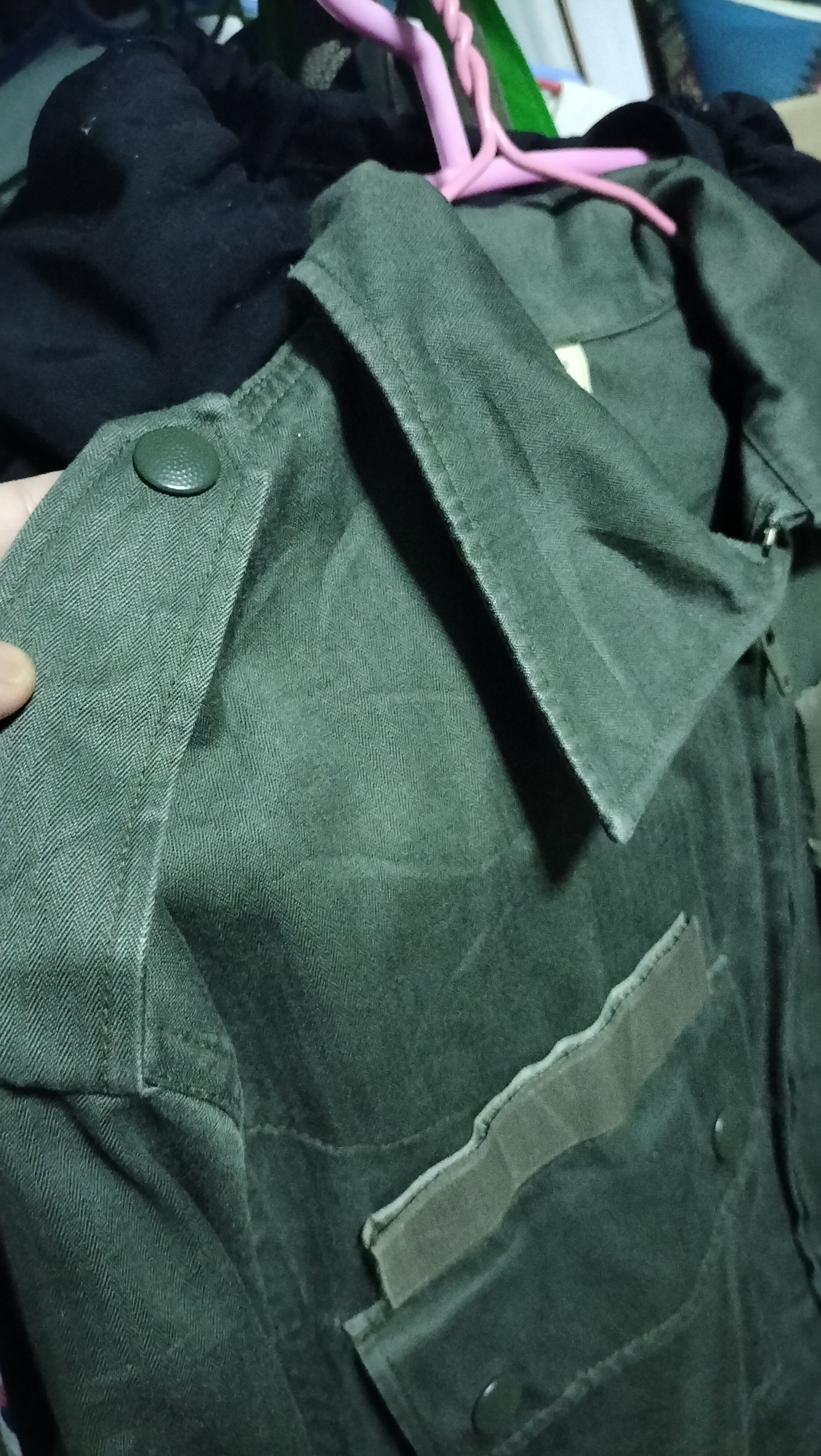 Vintage 70s France Military Jacket HBT Moleskin fashion Army Size US M / EU 48-50 / 2 - 5 Thumbnail