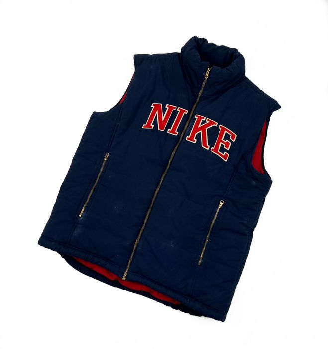 Nike 00'S Nike Vintage Y2K Big Nike Logo Vest Drill | Grailed