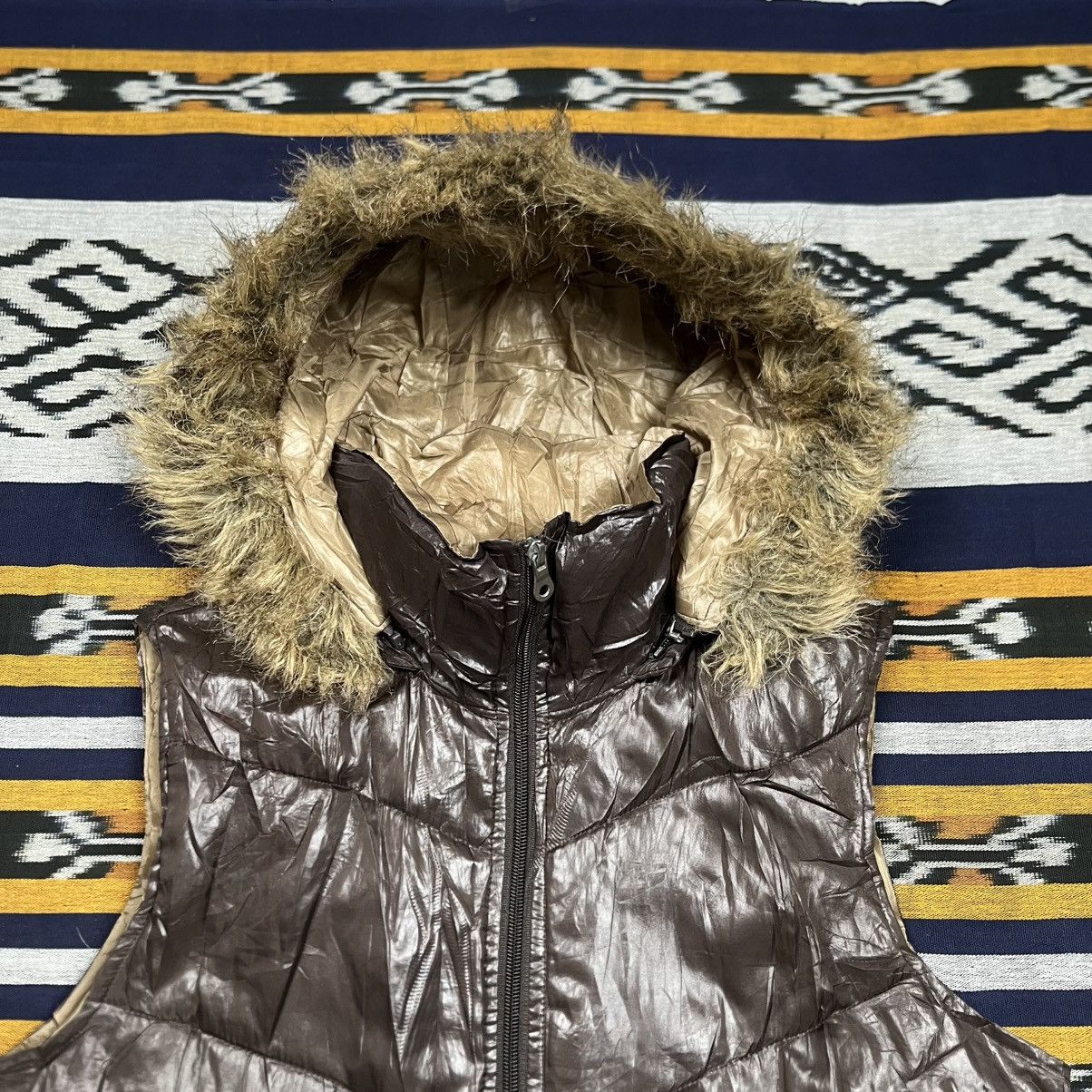 Le Grande Bleu (L.G.B.) Y2K Faux Fur Puffer Vest Greenmint Size US M / EU 48-50 / 2 - 2 Thumbnail