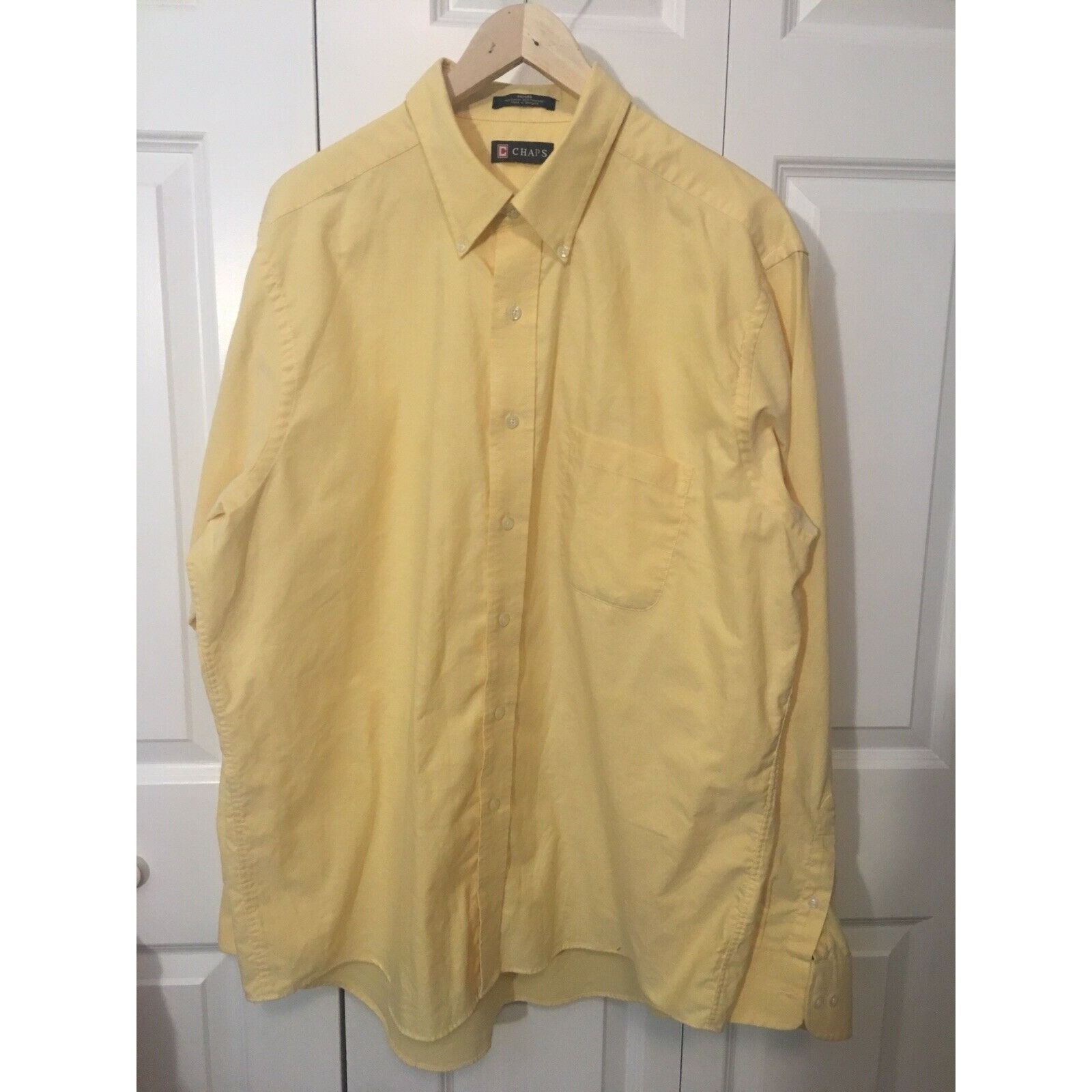 Chaps Chaps Oxford Men’s Button Shirt Yellow Size 17-17 1/2 Size US XL / EU 56 / 4 - 4 Thumbnail
