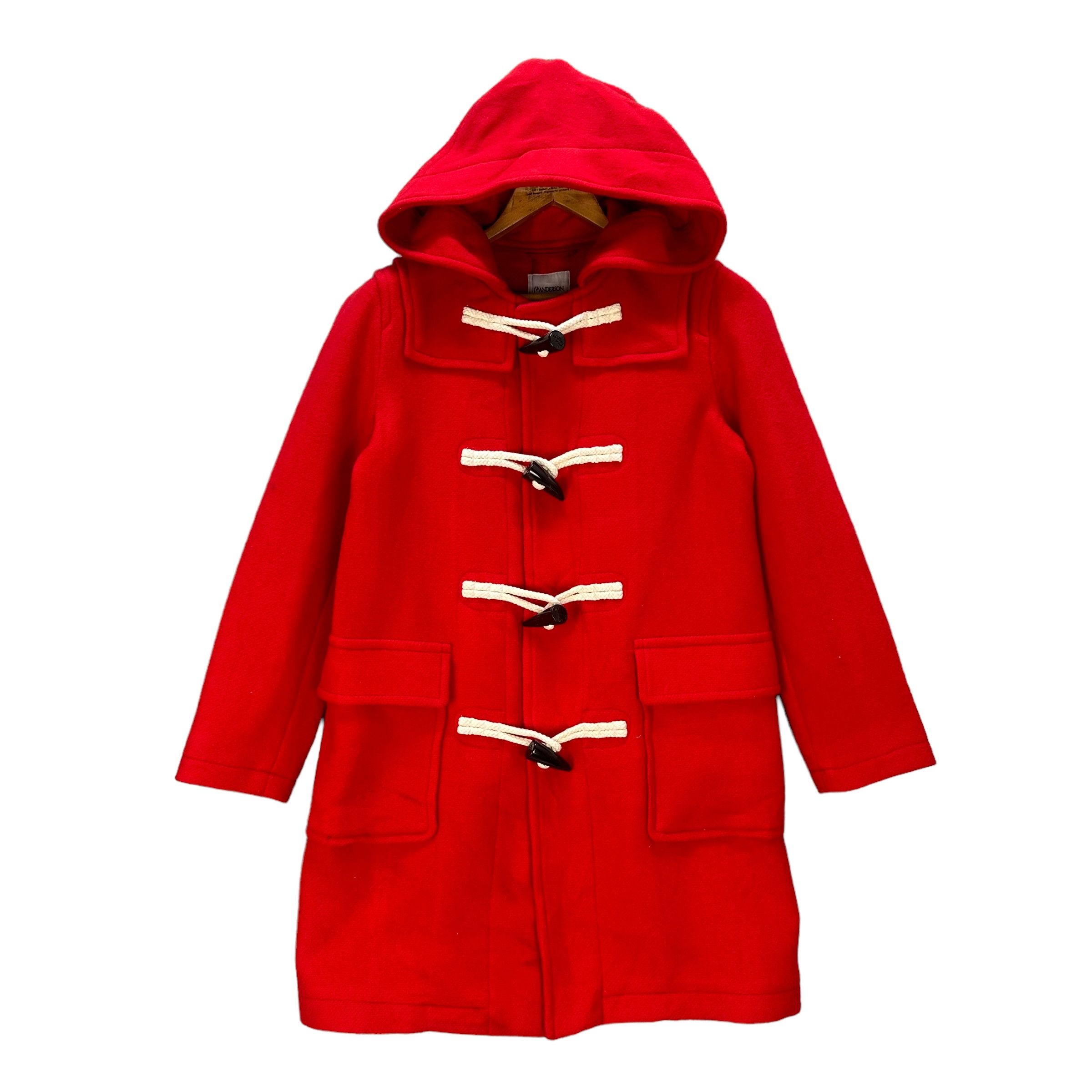JW Anderson × Uniqlo JW ANDERSON WOOL DUFFLE COAT IN SUPER RED #9024-49 Size US S / EU 44-46 / 1 - 1 Thumbnail