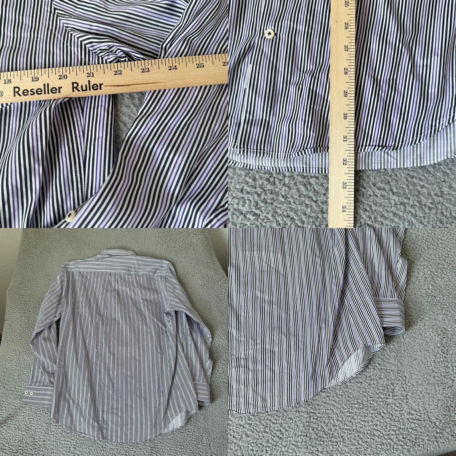 Peter Millar Peter Millar Shirt Mens L White Button-Up Crown Sport Striped Classic Button-Down Size US L / EU 52-54 / 3 - 8 Thumbnail