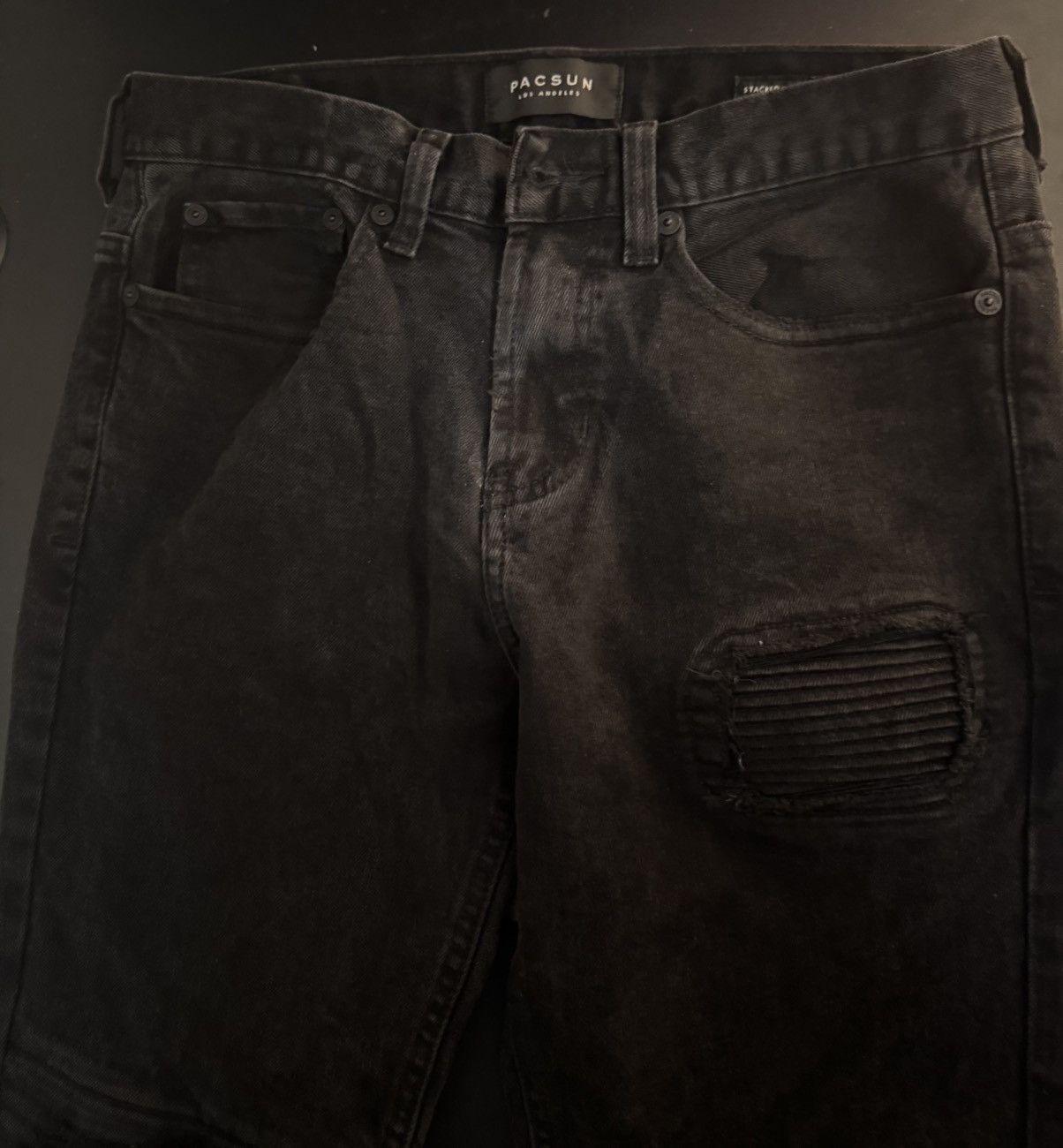 Other Men Black Stacked Skinny Jeans Size US 28 / EU 44 - 6 Thumbnail