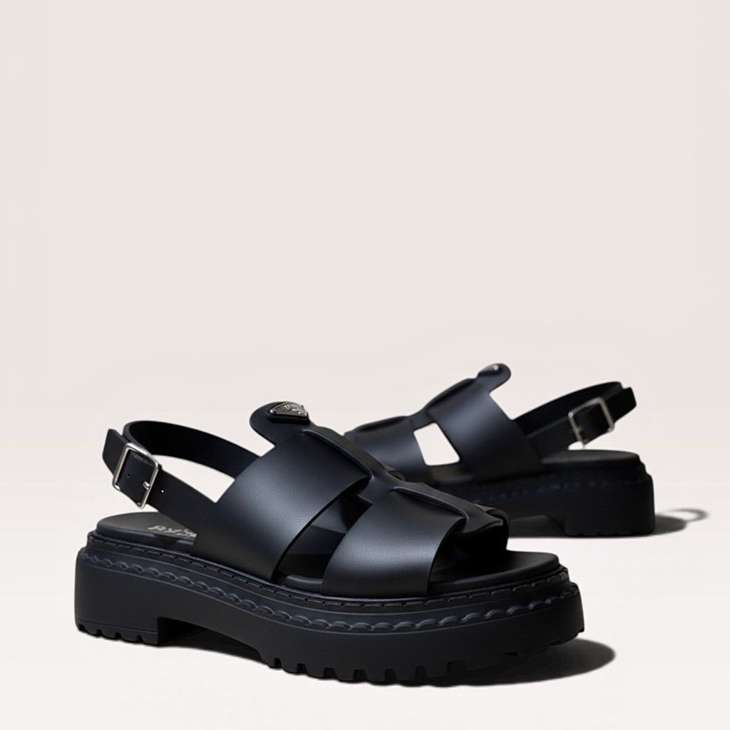 Prada o1B3y1r0526 Monolith Sandals in Black Size US 7 / IT 37 - 4 Thumbnail