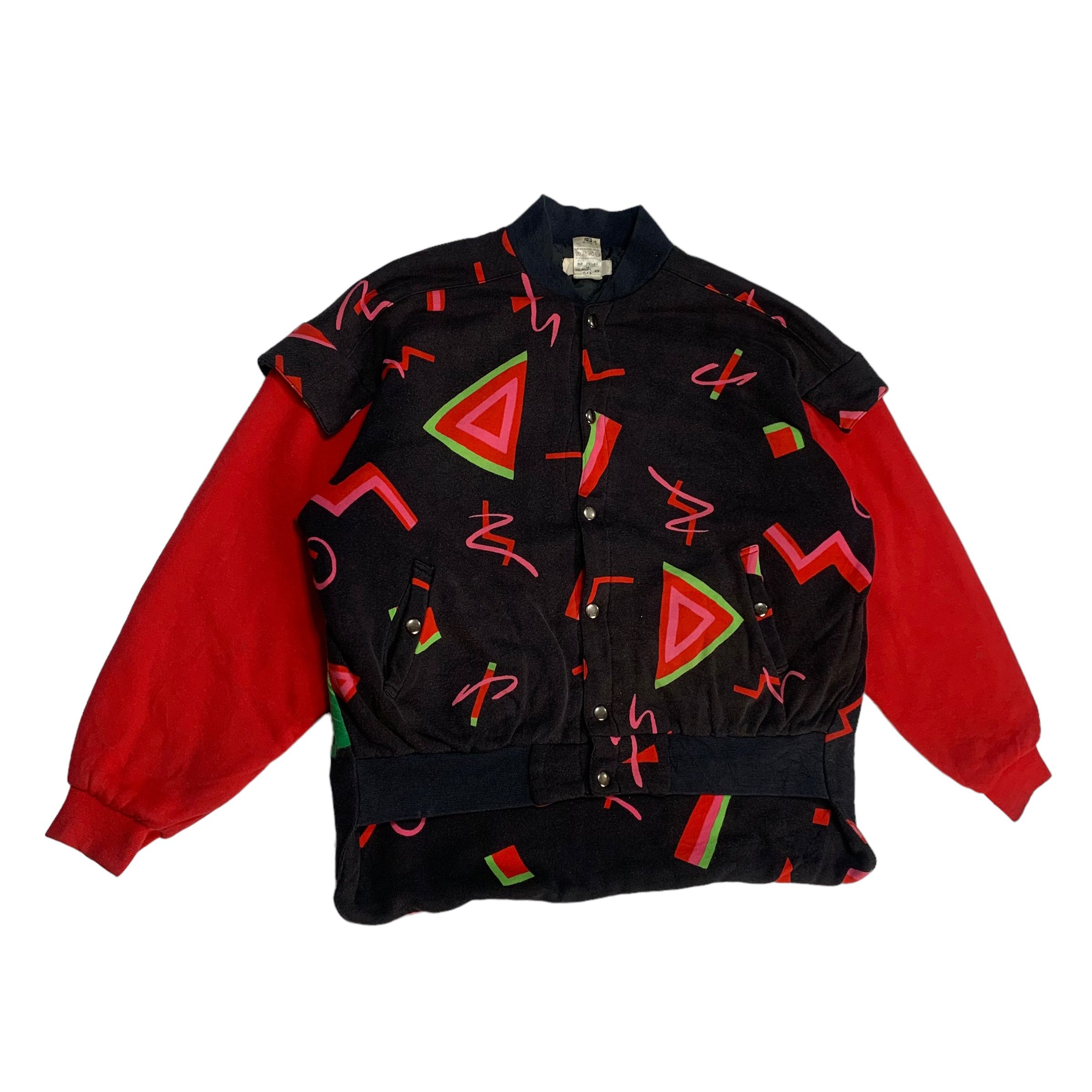 Kansai Yamamoto Vintage 80s Kansai Abstract Frog Design Bomber Jacket Size US M / EU 48-50 / 2 - 3 Thumbnail