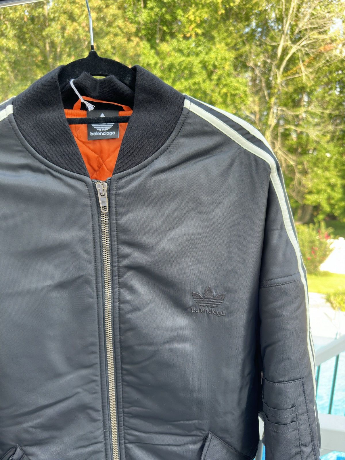 Balenciaga Balenciaga X Adidas Striped Bomber Size US XS / EU 42 / 0 - 2 Thumbnail