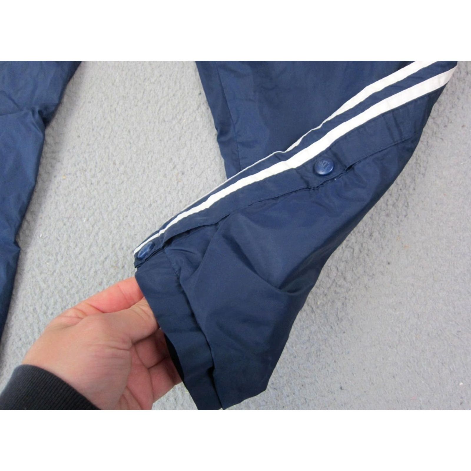 Adidas VINTAGE adidas Track Pants Mens L Blue 3 Stripes Windbreaker Zip Elastic Waist 90s Activewear Shirts? Size US 33 - 5 Thumbnail