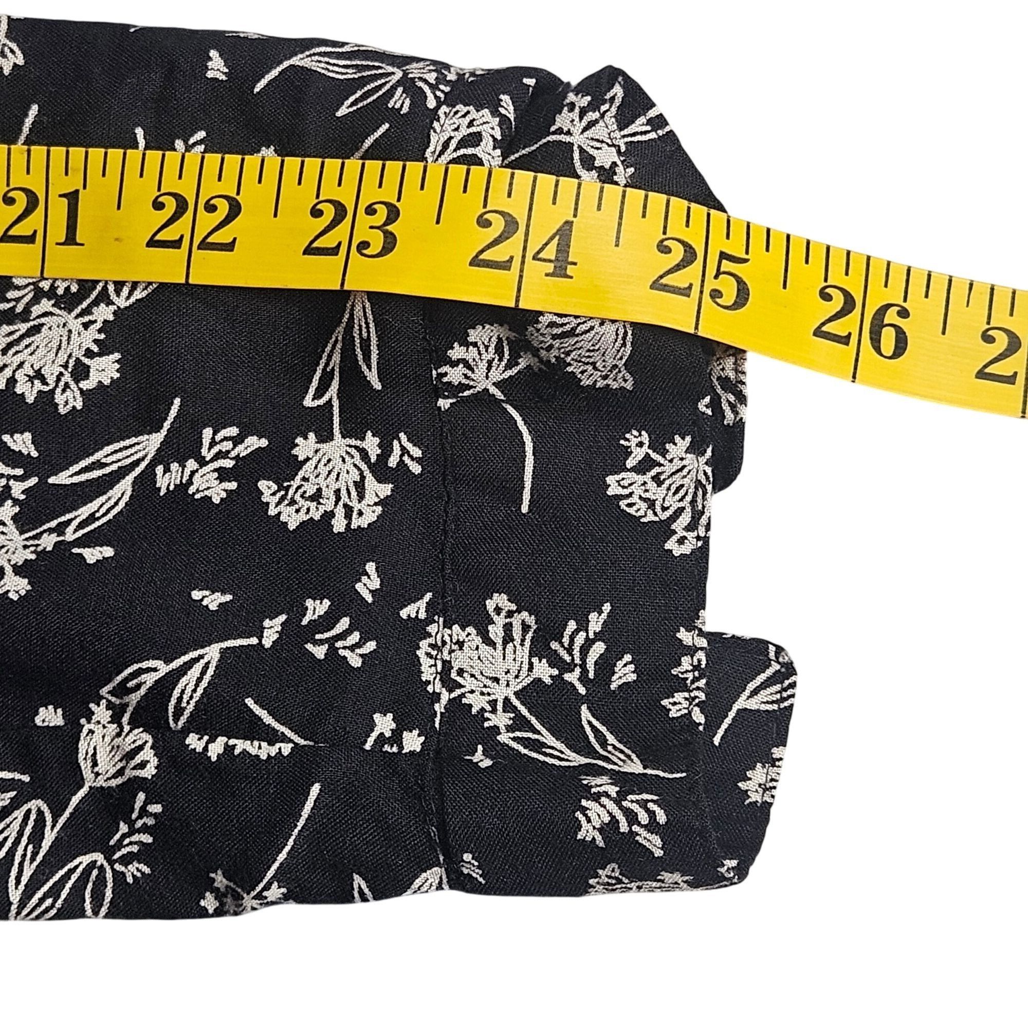 Other Angie Women Floral Shirt Dress Black M Cottagecore Quiet Lux Size M / US 6-8 / IT 42-44 - 9 Thumbnail