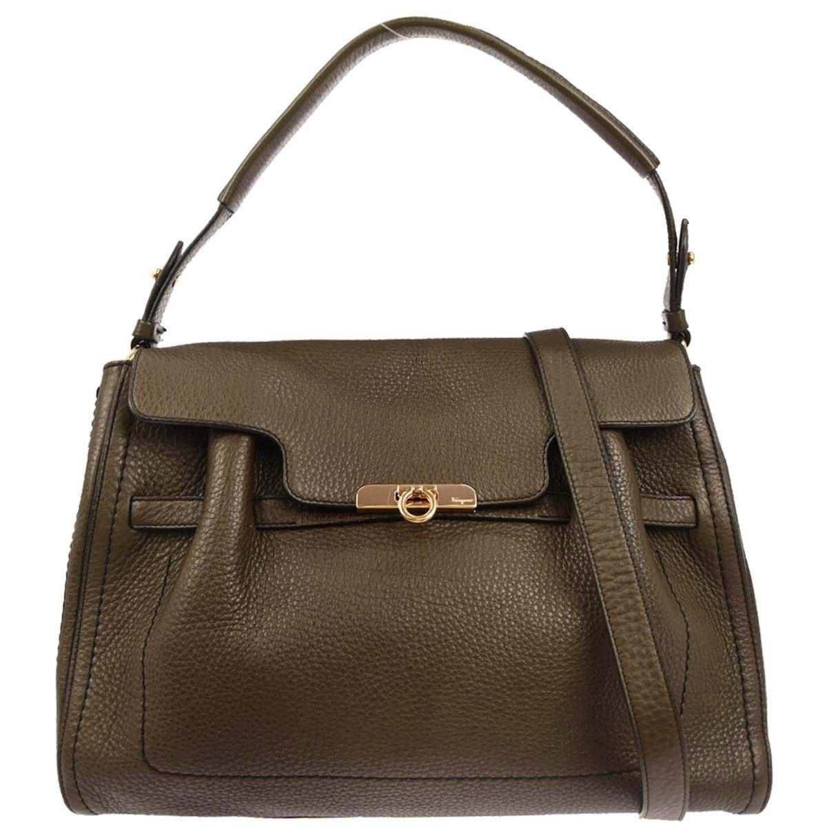 Salvatore Ferragamo Leather Hortense Convertible Satchel