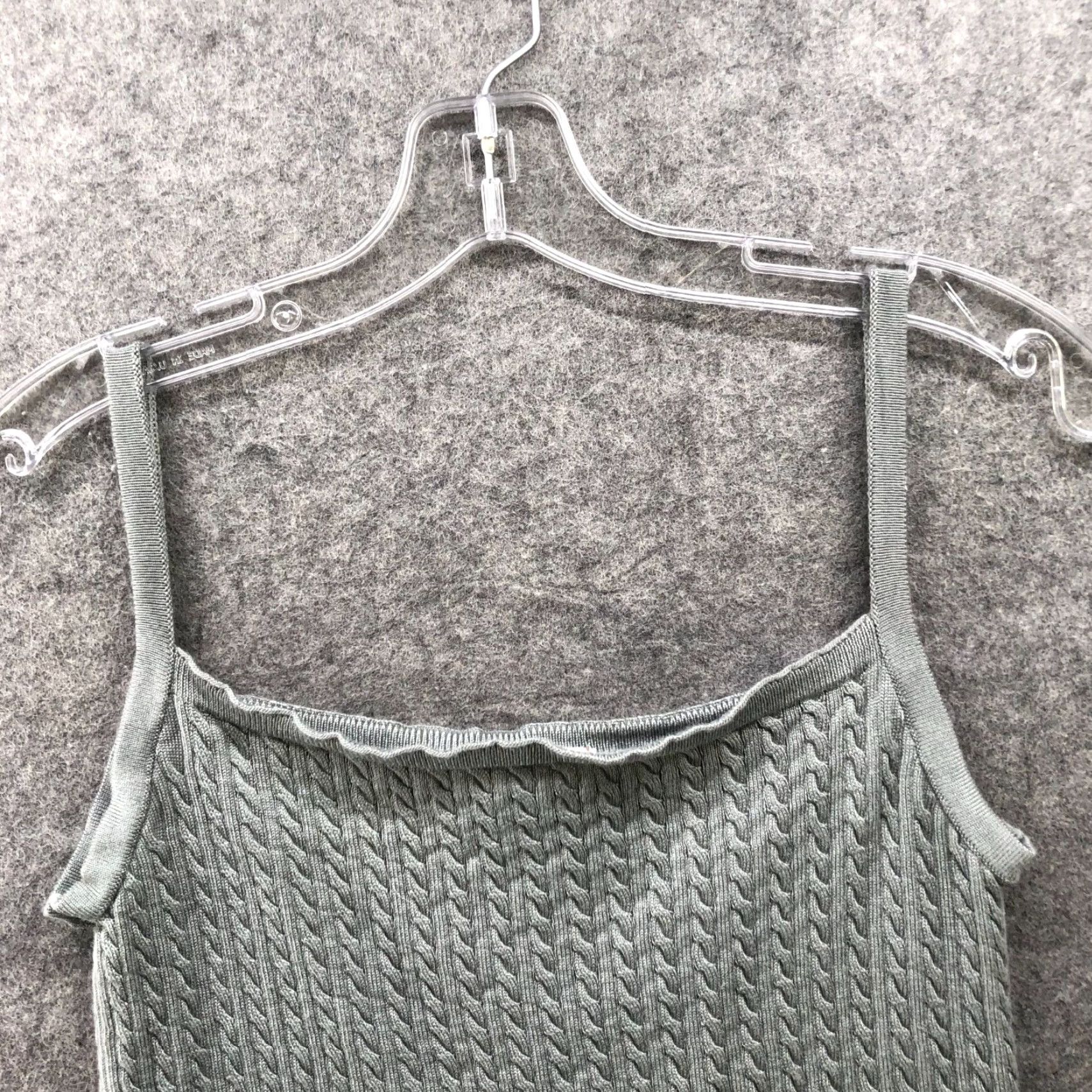 Urban Outfitters BDG Urban Outfitter Cable Knit Sweater Cami S Gray Stretch Square Neck Womens Size S / US 4 / IT 40 - 3 Thumbnail