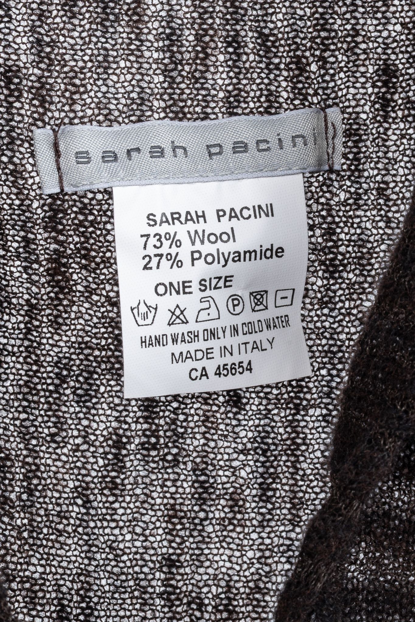 Sarah Pacini Sarah Pacini Brown Wool-Blend Burnout-Stripe Cardigan Size ONE SIZE - 4 Thumbnail