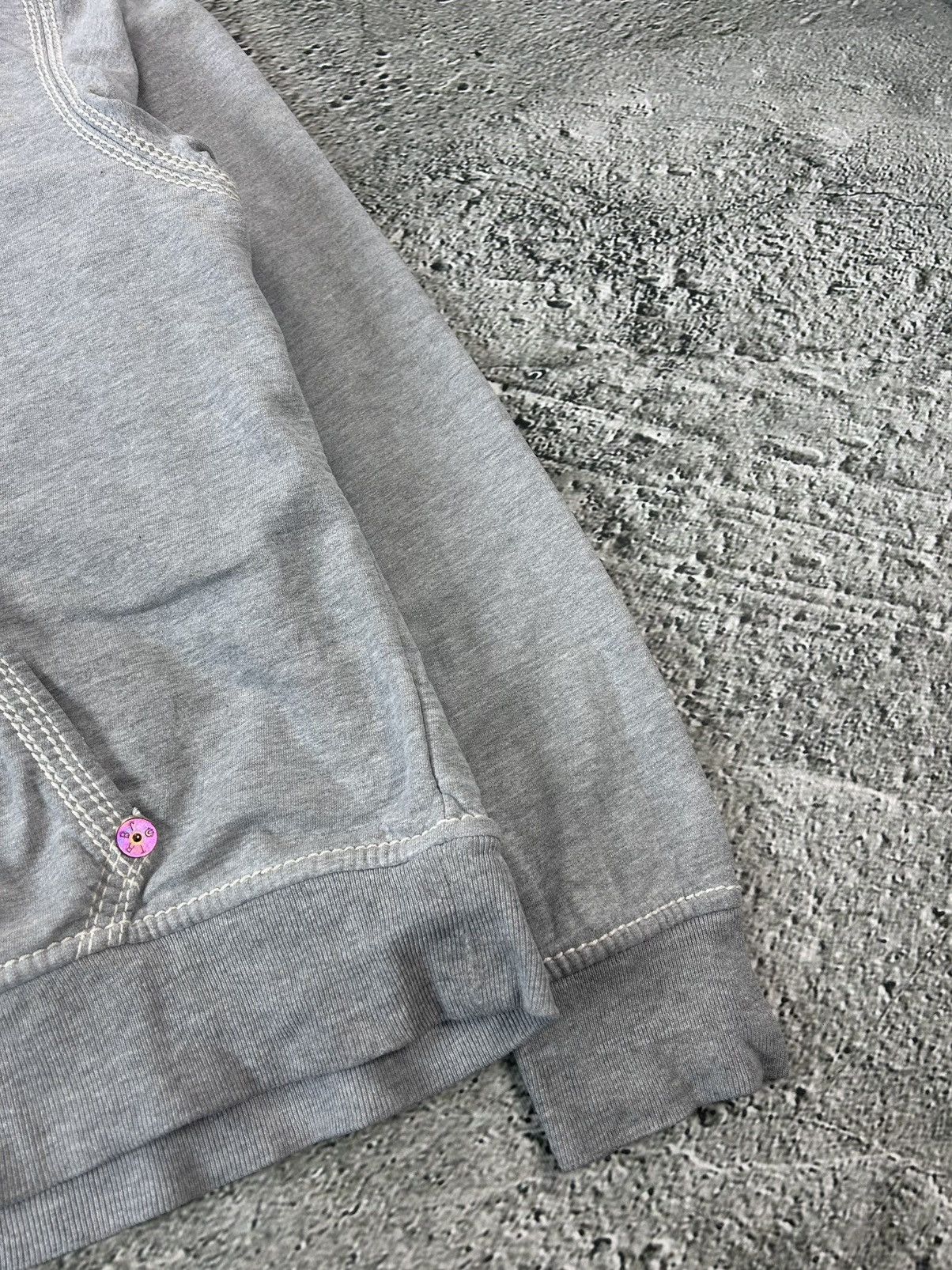 True Religion × Vintage True Religion vintage grey zip hoodie white thick stitching Size US XXL / EU 58 / 5 - 3 Thumbnail