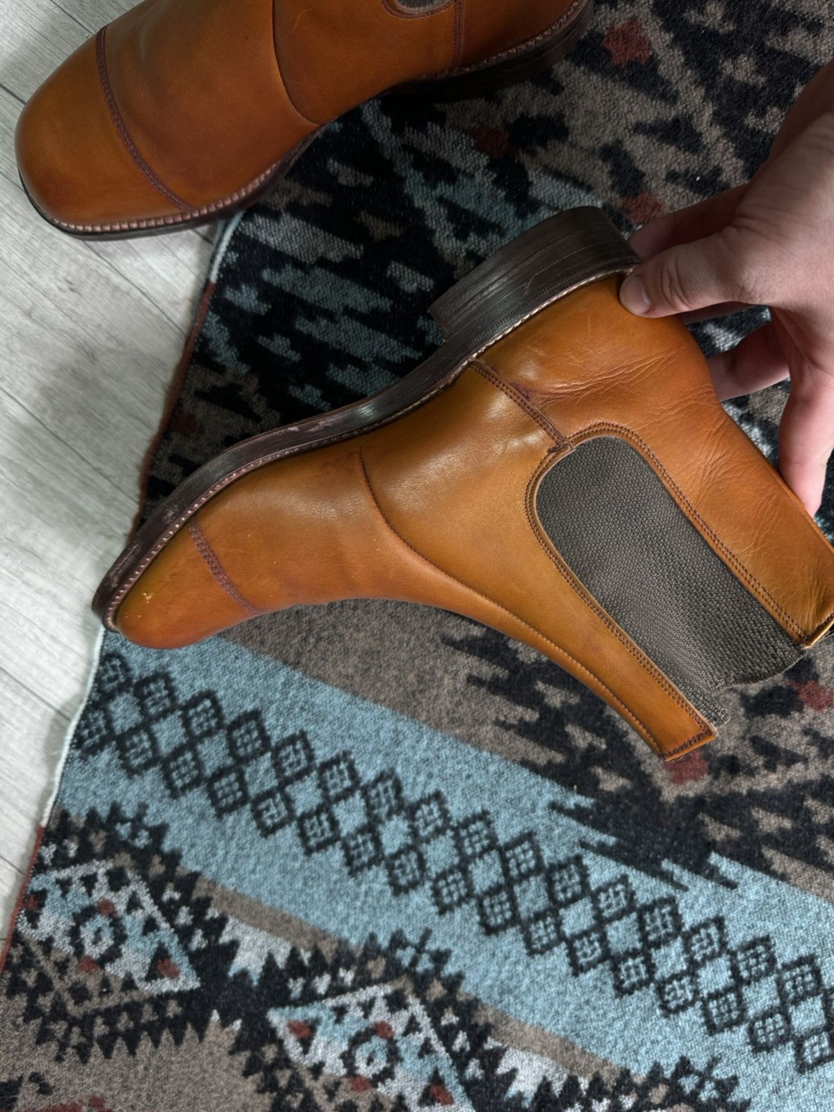 Other Vintage Regent Leather Chelsea Boots Made In England Size US 8.5 / EU 41-42 - 7 Thumbnail