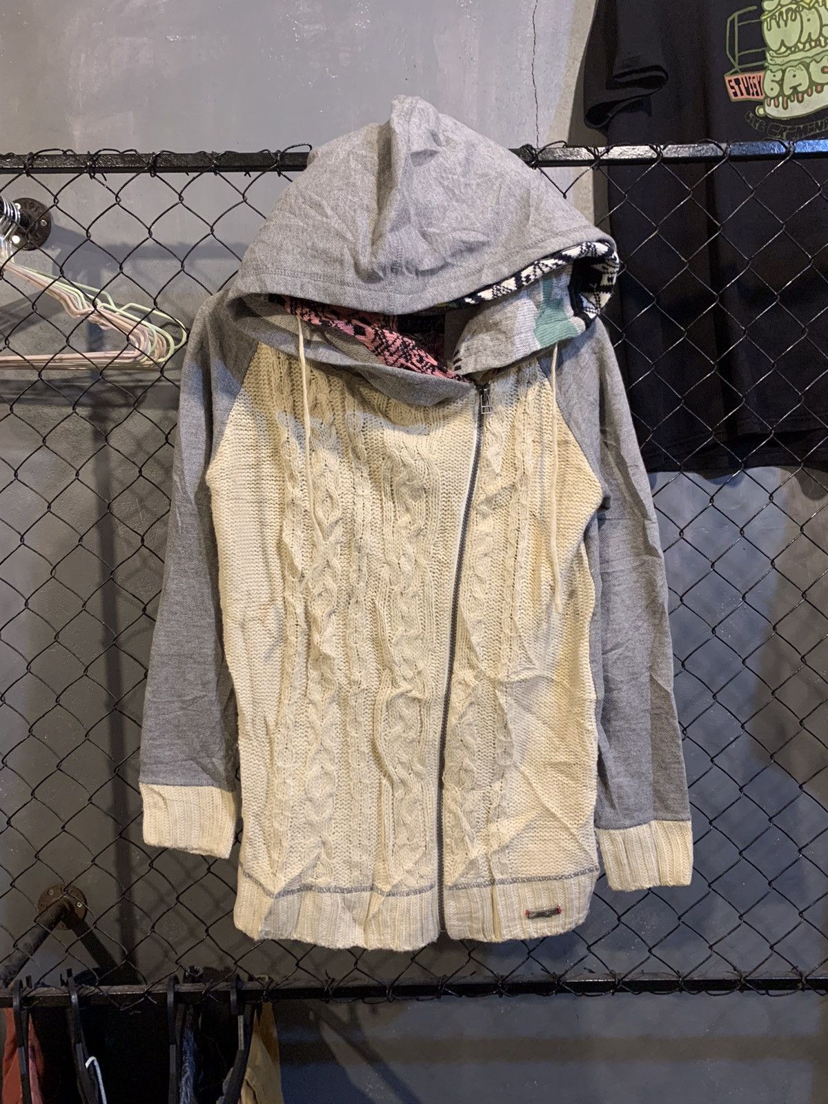 Hysteric Glamour × If Six Was Nine × Le Grande Bleu (L.G.B.) DESIGUAL WHY? DOUBLE LAYER HOODIE Size US L / EU 52-54 / 3 - 1 Thumbnail