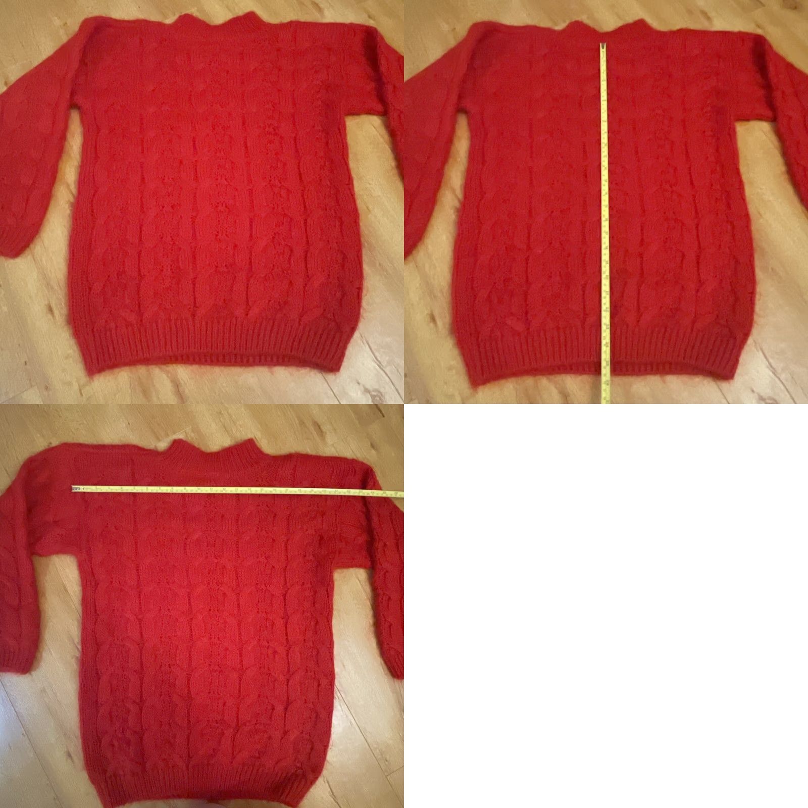 Vintage VINTAGE Tarazzia Sweater Womens Overize Small Mohair Wool Blend Valentines Pullover Mock Neck Long Sleeve Red Size S Knit Wool Blend Size S / US 4 / IT 40 - 8 Thumbnail