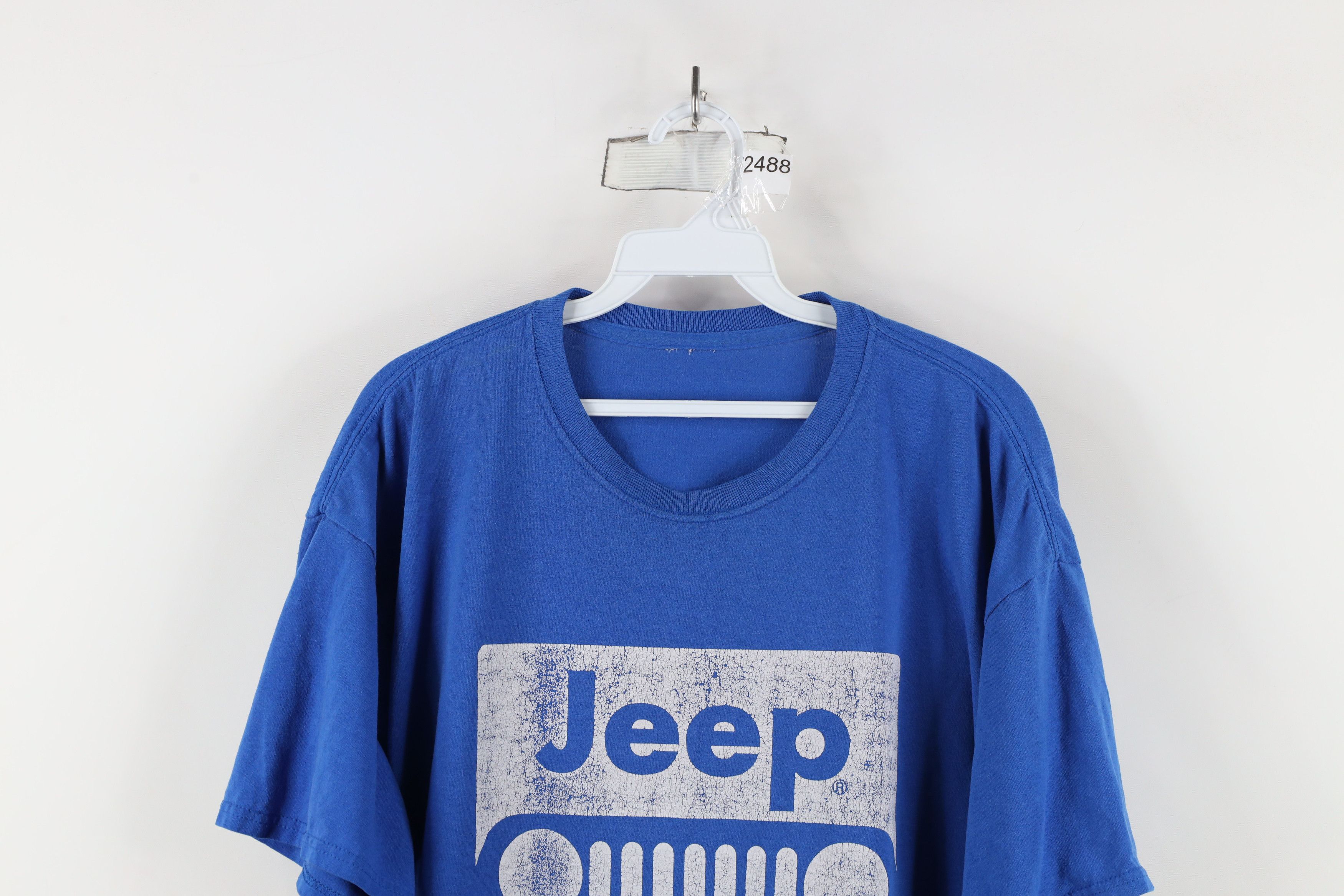 Vintage Vintage 90s Spell Out Jeep Motor Co Toledo T-Shirt Blue Size US L / EU 52-54 / 3 - 2 Thumbnail