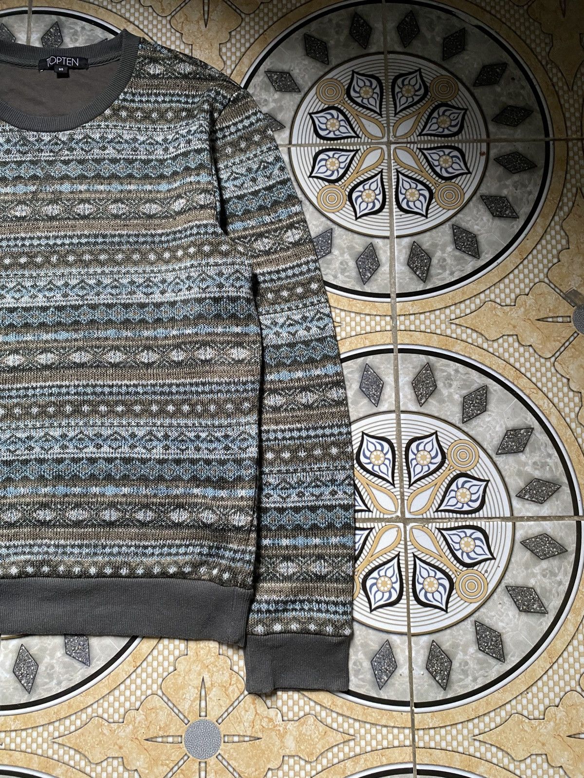 Other TOPTEN Vintage Fair Isle Knit Sweater - Grandpa Style. Size US M / EU 48-50 / 2 - 2 Thumbnail