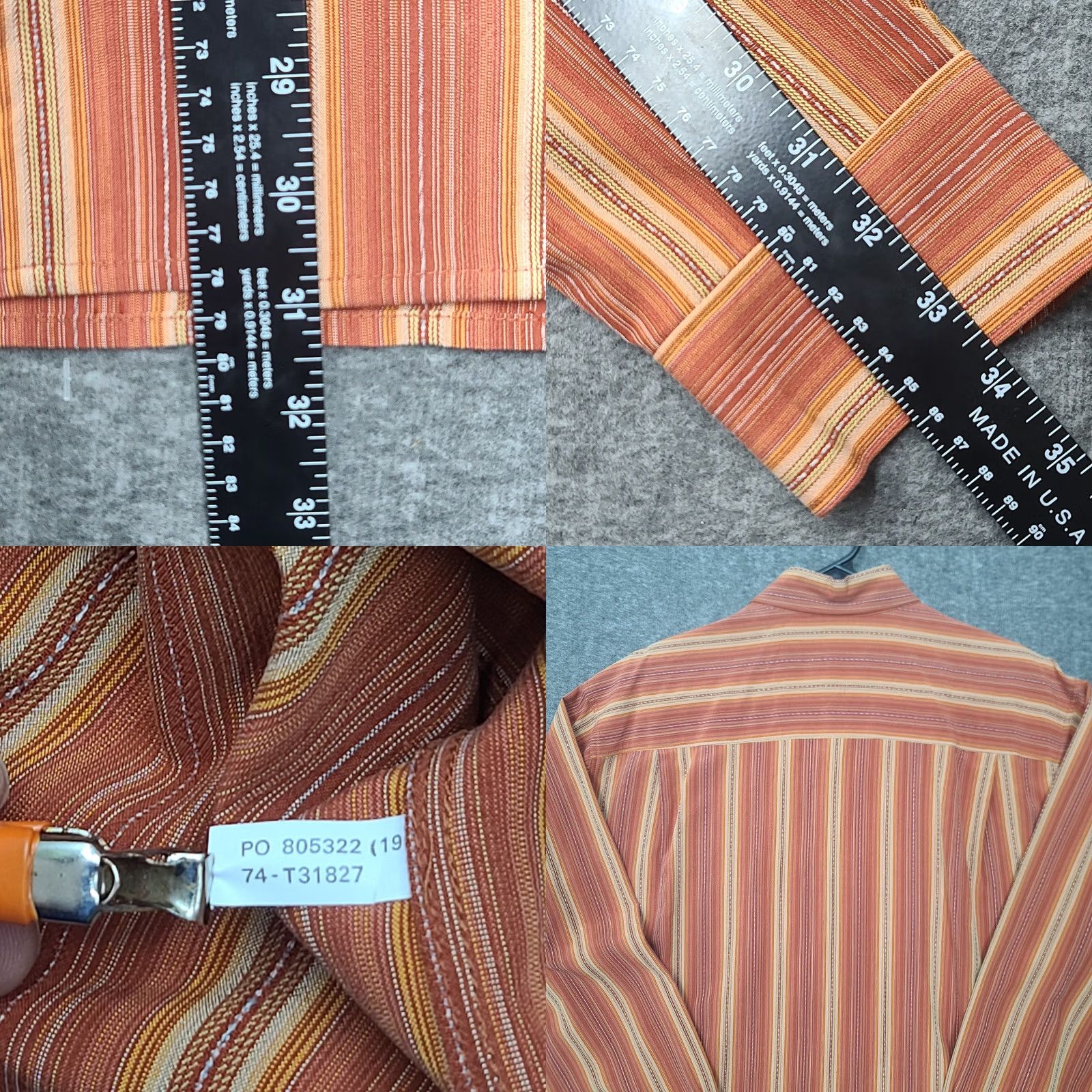 Tommy Bahama VINTAGE Tommy Bahama TB Jazzy Jeff Men's L 100% Silk Striped Long Sleeve Shirt Spice Size US L / EU 52-54 / 3 - 8 Thumbnail