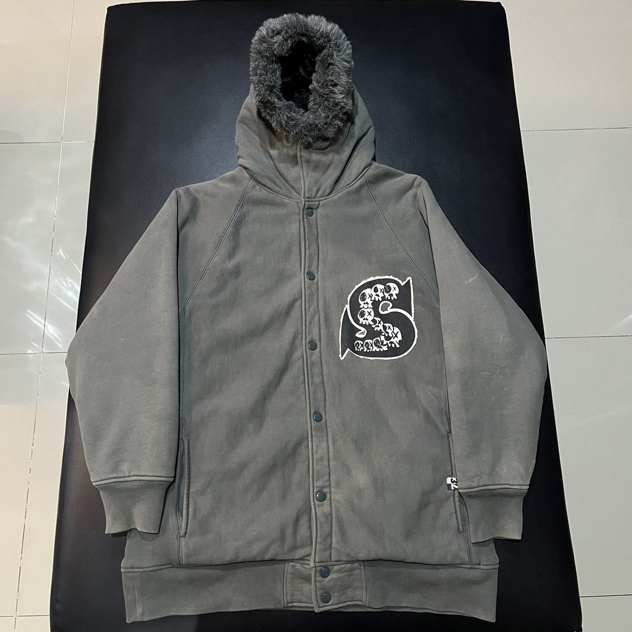 If Six Was Nine × Le Grande Bleu (L.G.B.) Seven Three R x Medallion Skulls S logo Fur Jacket Hooded Size US M / EU 48-50 / 2 - 3 Thumbnail