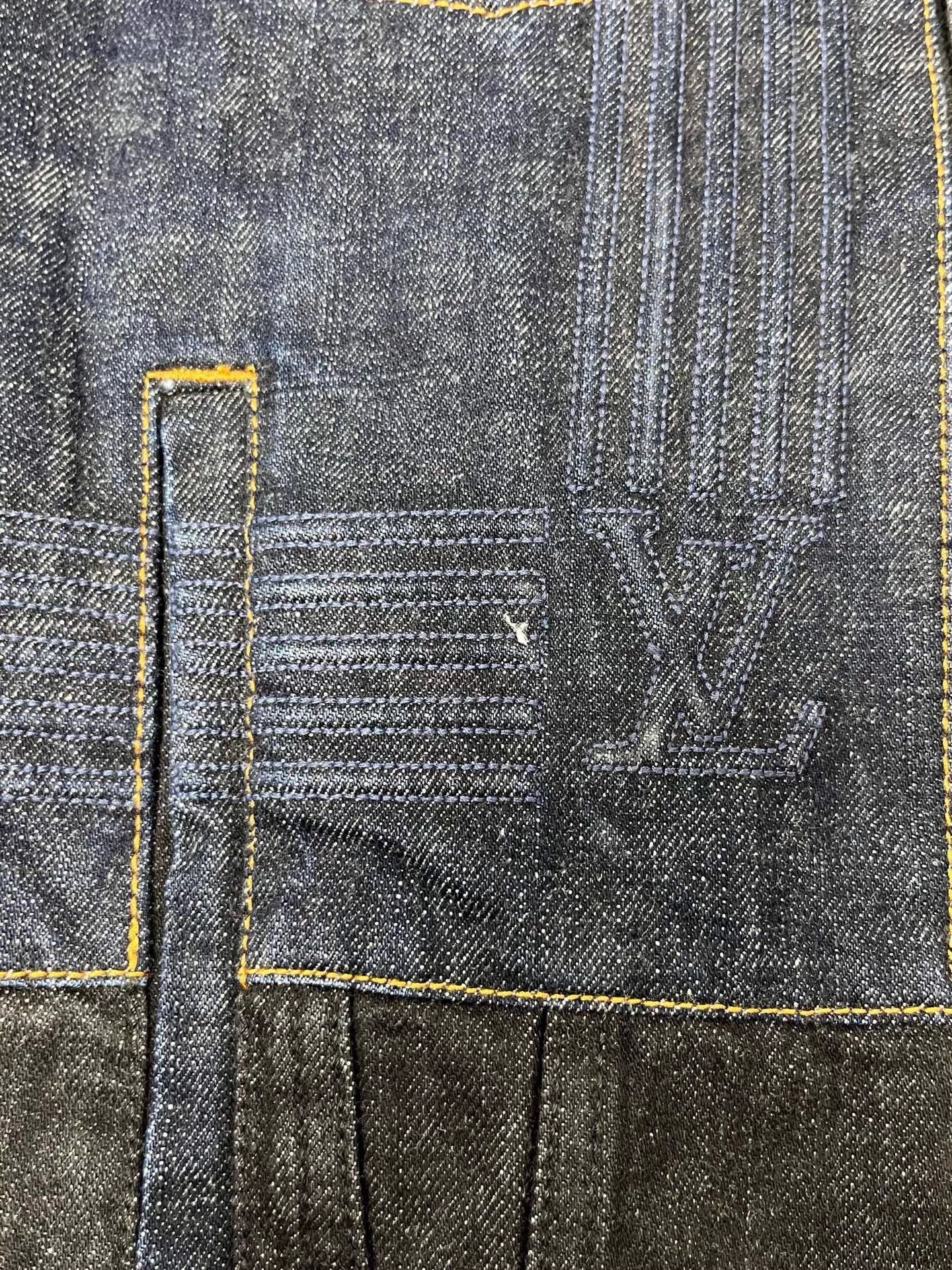 Louis Vuitton LV men's bow colorblk single-breasted denim jacket black Size US L / EU 52-54 / 3 - 3 Thumbnail