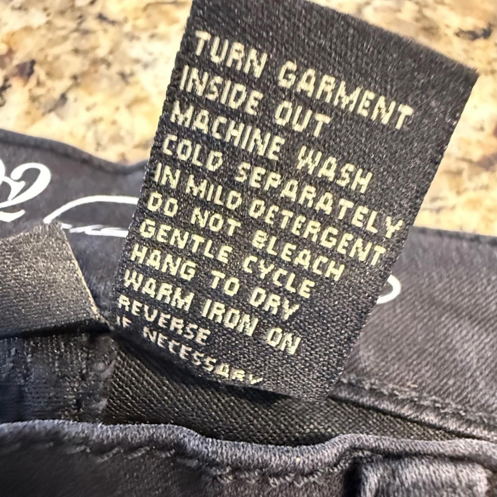 Other DG2 black denim jeans straight leg burnout wash SZ 2 Tall Size 26" / US 2 / IT 38 - 7 Thumbnail