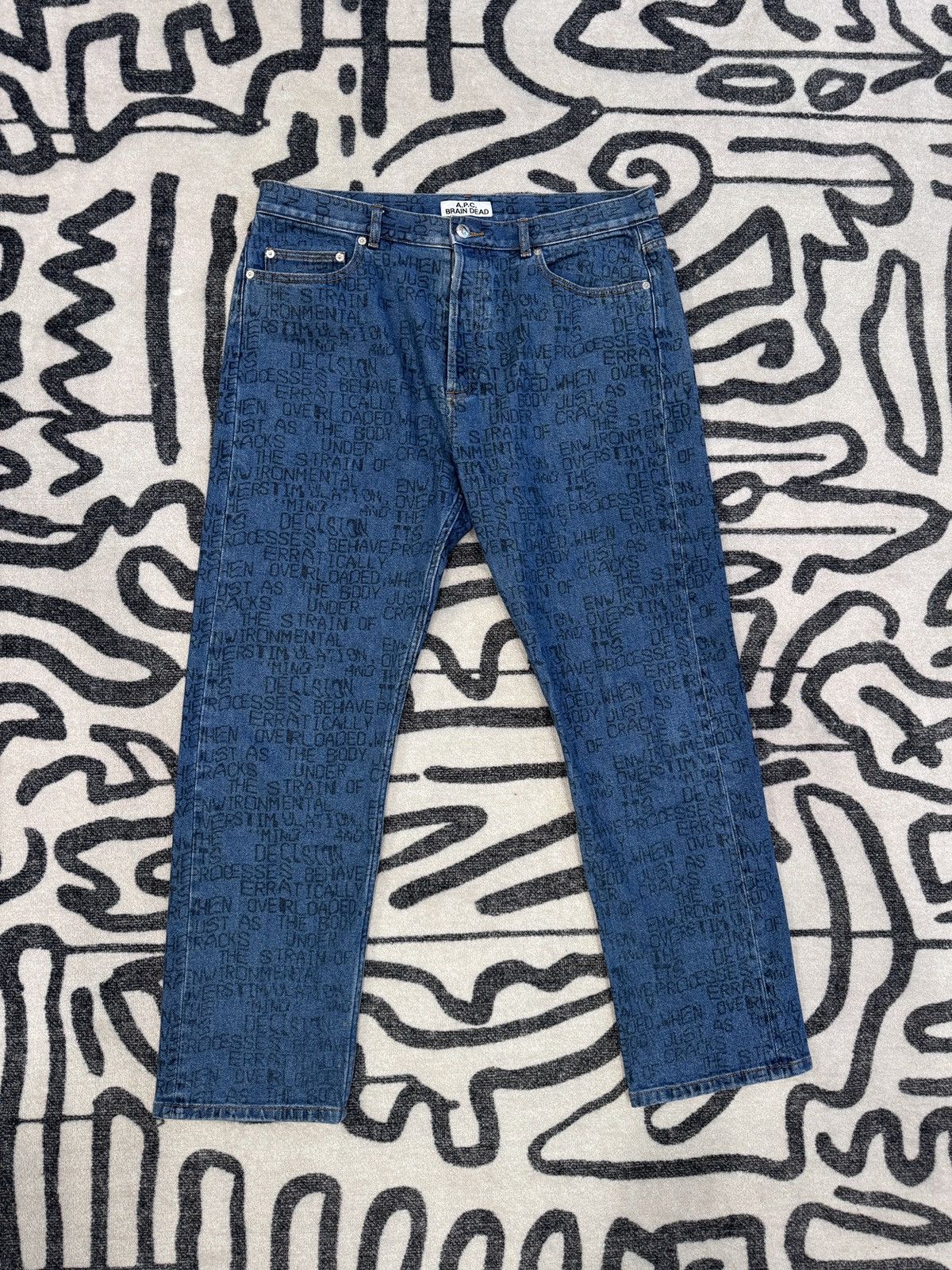 A.P.C. × Brain Dead A.P.C. Brain Dead Printed Washed Jeans Size 34 Size US 34 / EU 50 - 1 Thumbnail
