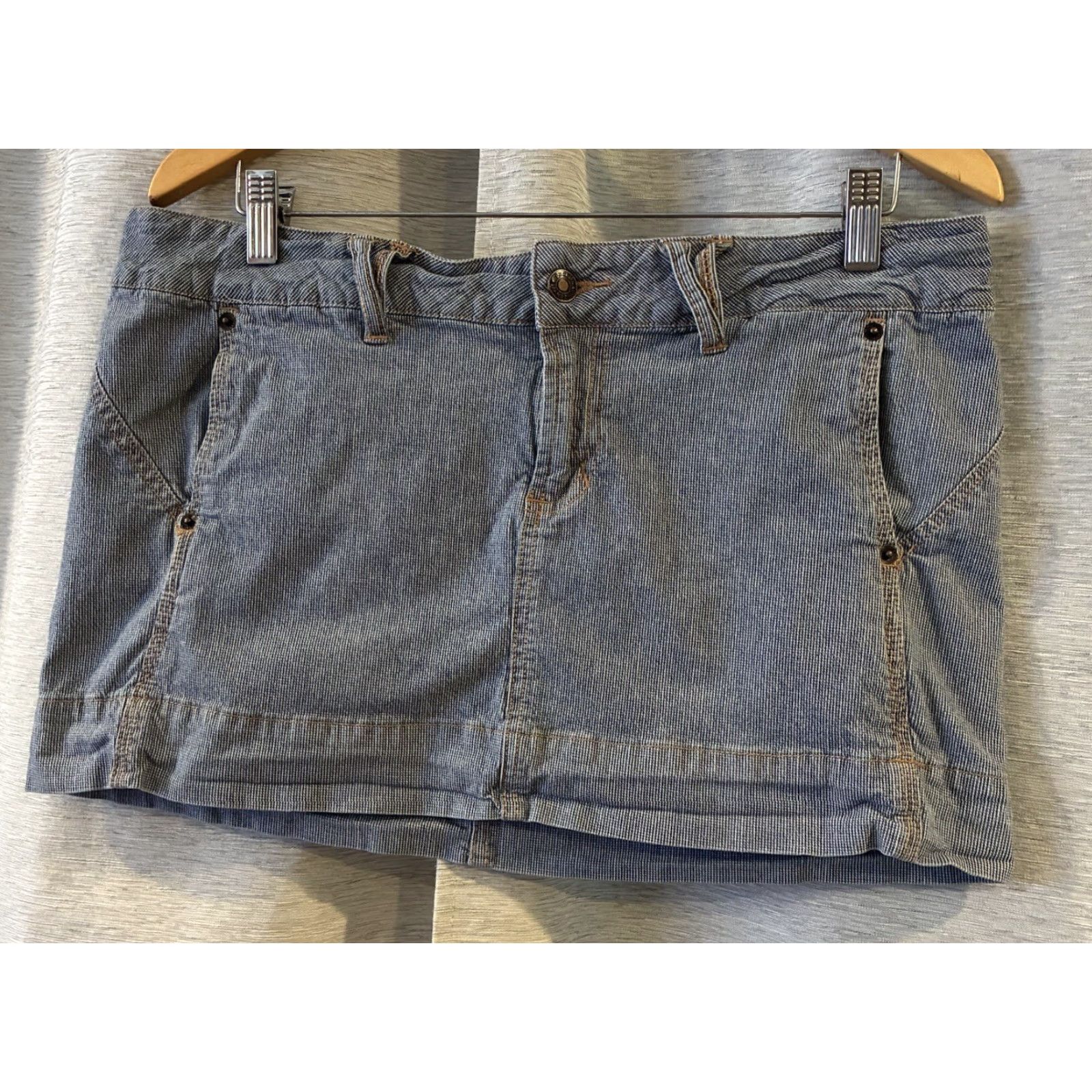 Vintage Y2K Personal Identity Checkered Mini Skirt Festival Juniors 15 Blue Women's Short Skirt 12in Waist 35in Size 36" / US 14 / IT 50 - 2 Thumbnail