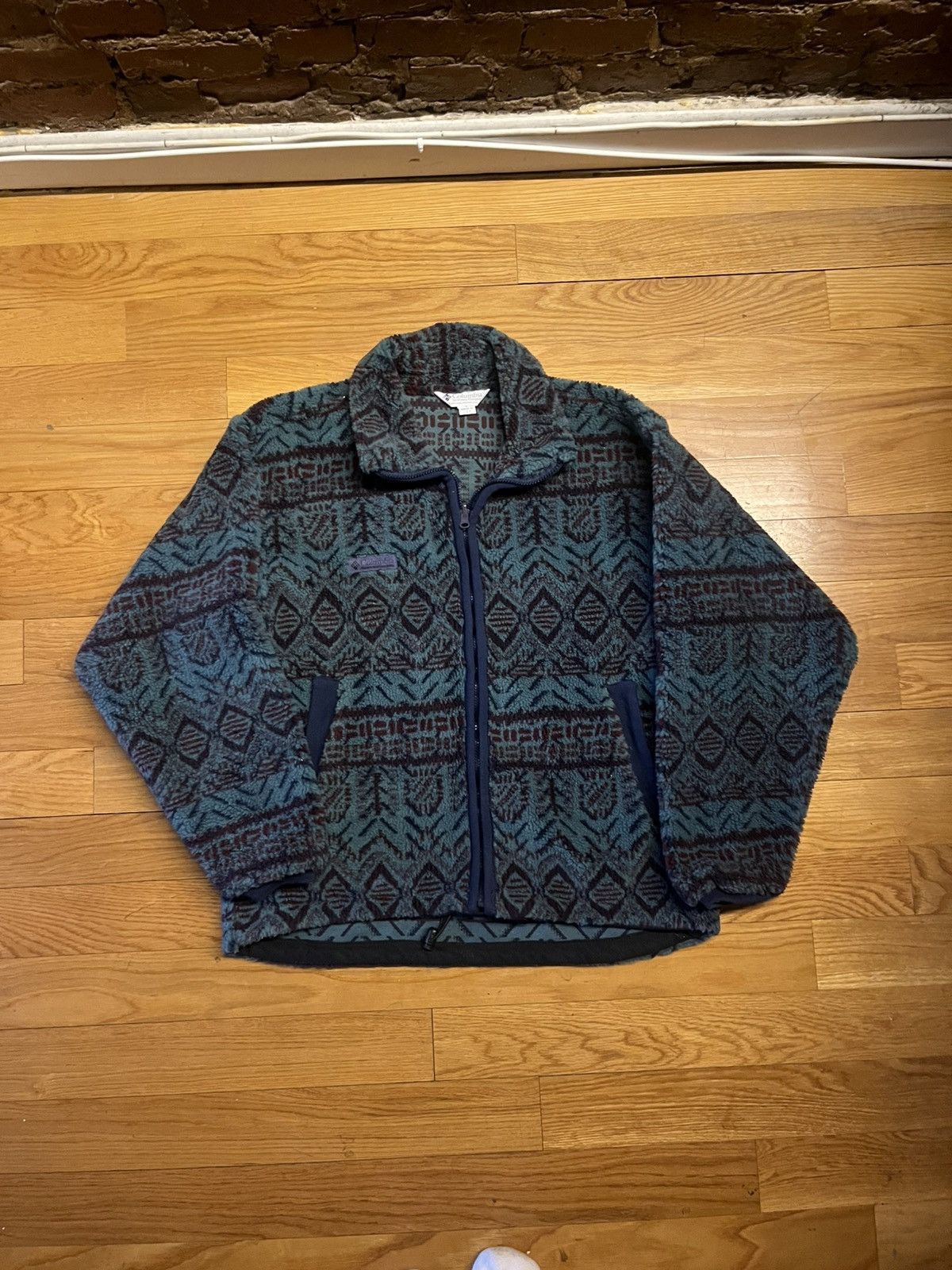 Columbia Vintage Columbia Made In USA Aztec Fleece Jacket Size US M / EU 48-50 / 2 - 1 Thumbnail
