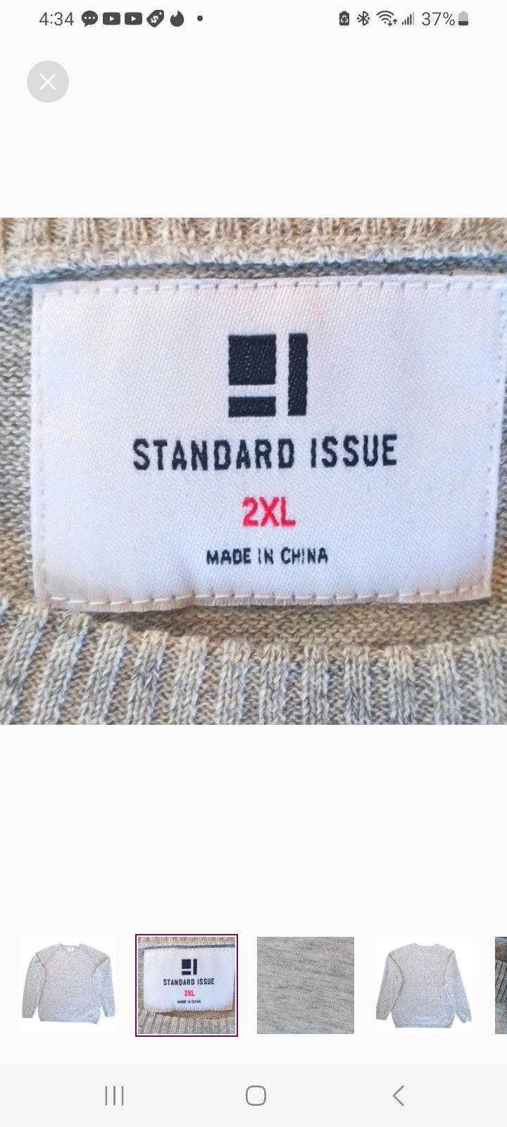 Standard Issue Standard Issue Crew Neck Sweater Size US XXL / EU 58 / 5 - 2 Thumbnail