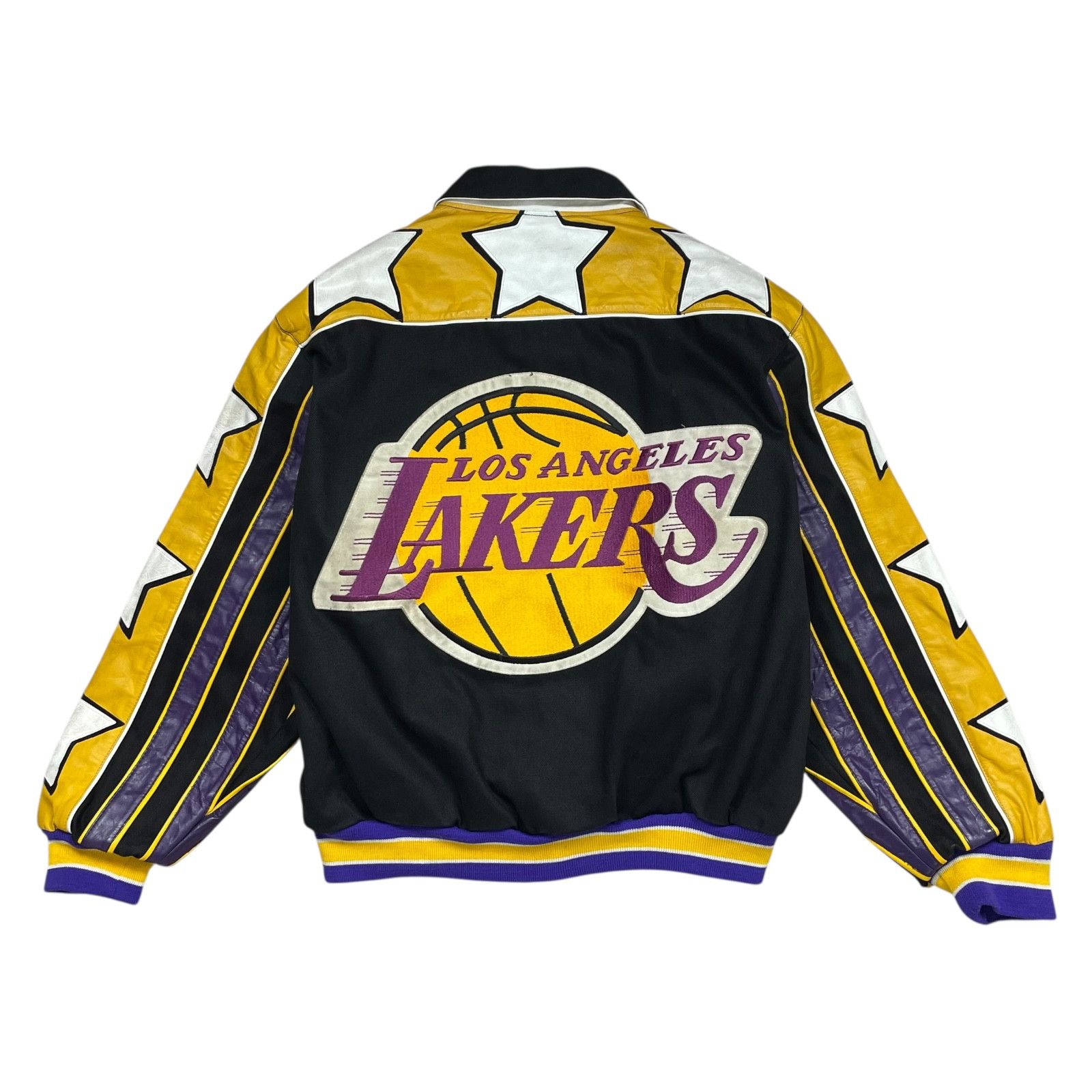 VTG 90S LOS ANGELES LAKERS JEFF HAMILTON LEATHER JACKET