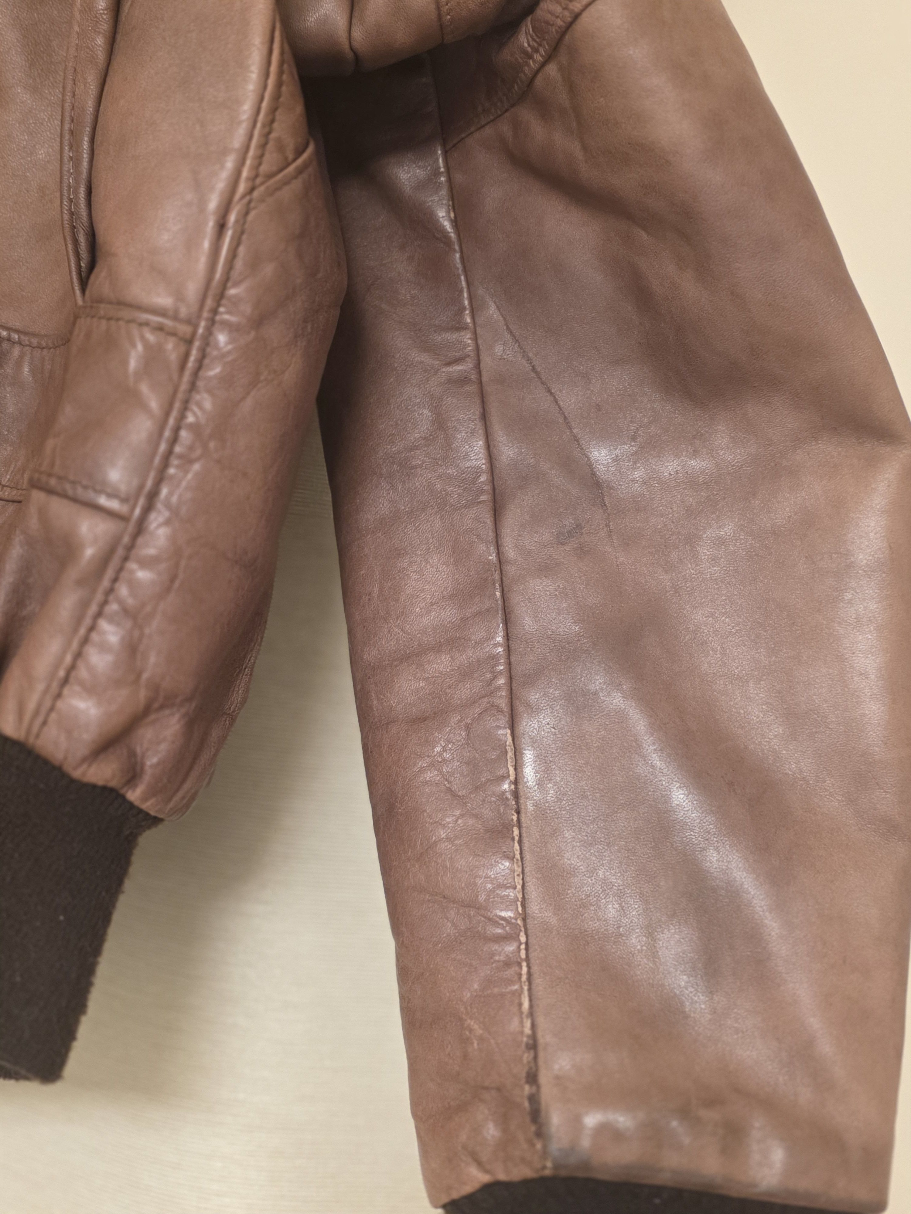 Schott Schott A-2 Leather Flight Jacket Vintage Brown USA Made Size US L / EU 52-54 / 3 - 5 Thumbnail