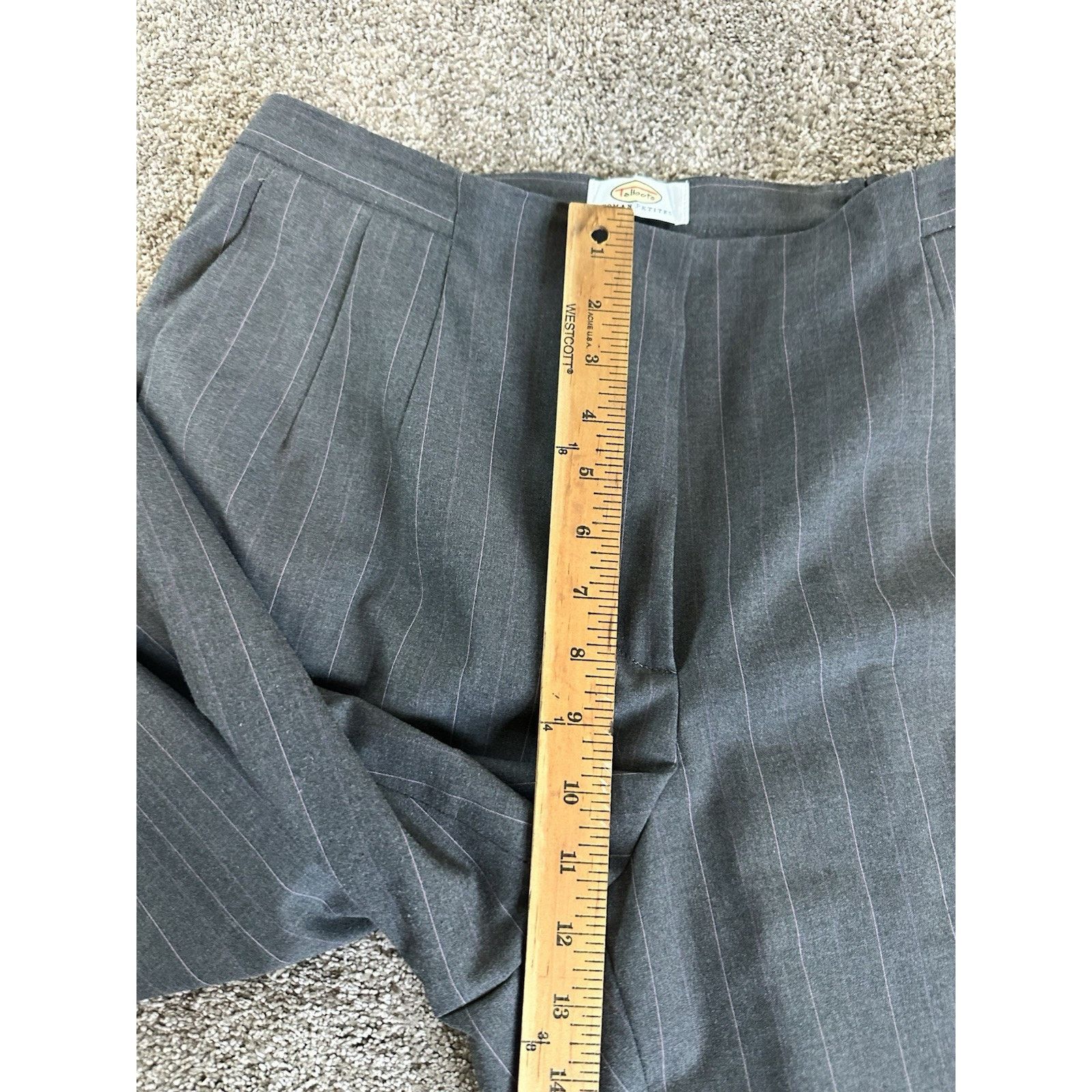 Talbots Talbots Pinstripe Pants Womens 16W Gray Pink Front Zip Size 38" / US 16 / IT 52 - 5 Thumbnail