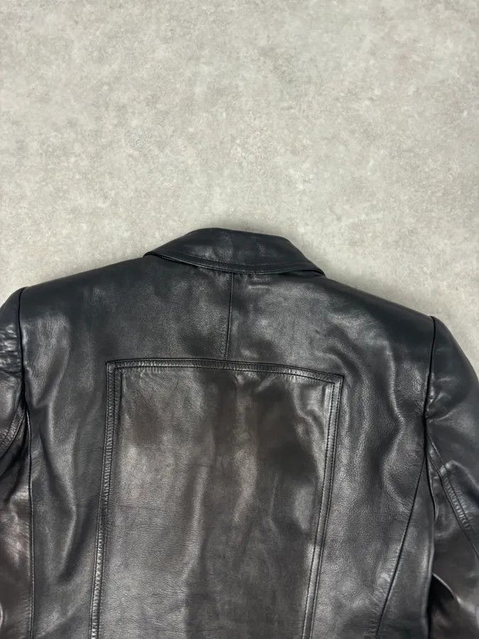 Gucci FW2001 Gucci Black Leather Minimal Blazer Jacket by Tom Ford Size S / US 4 / IT 40 - 7 Thumbnail