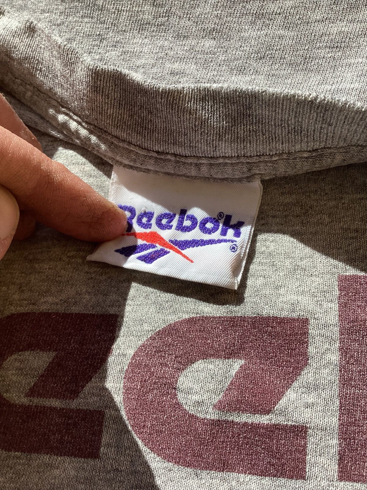 Reebok Vintage gray Reebok spell out logo T-shirt Size US XL / EU 56 / 4 - 3 Thumbnail