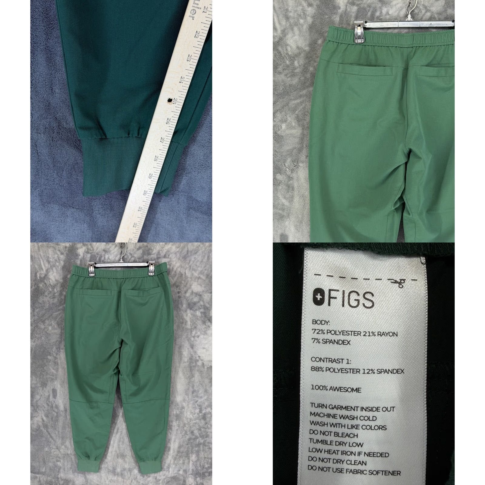 Vintage FIGS Technical Collection Green Scrub Jogger Pants Mens XL Size US 36 / EU 52 - 8 Thumbnail