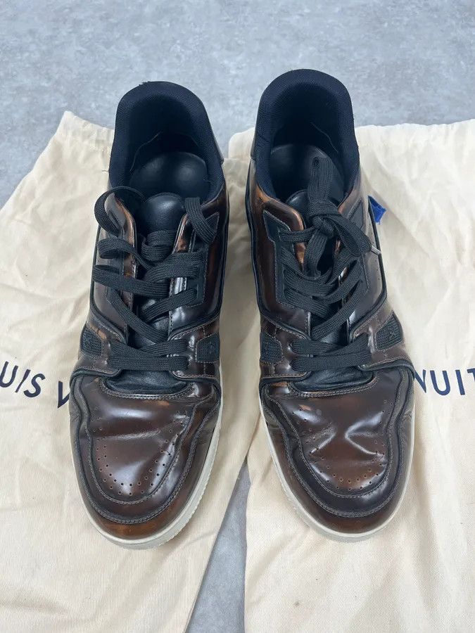 Louis Vuitton Louis Vuitton LV Trainer Brown Glass Sneakers Size US 10 / EU 43 - 3 Thumbnail