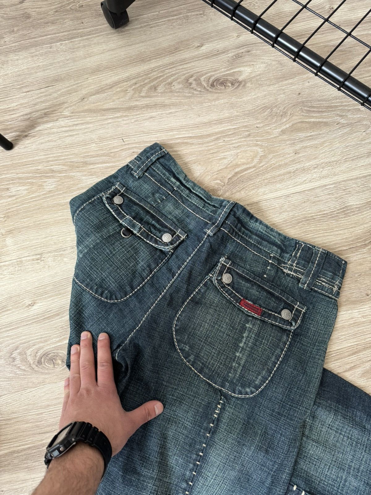 Marithe + Francois Girbaud Vintage Y2K Marithe Francois Girbaud Denim Breeches Capri Size 28" / US 6 / IT 42 - 5 Thumbnail