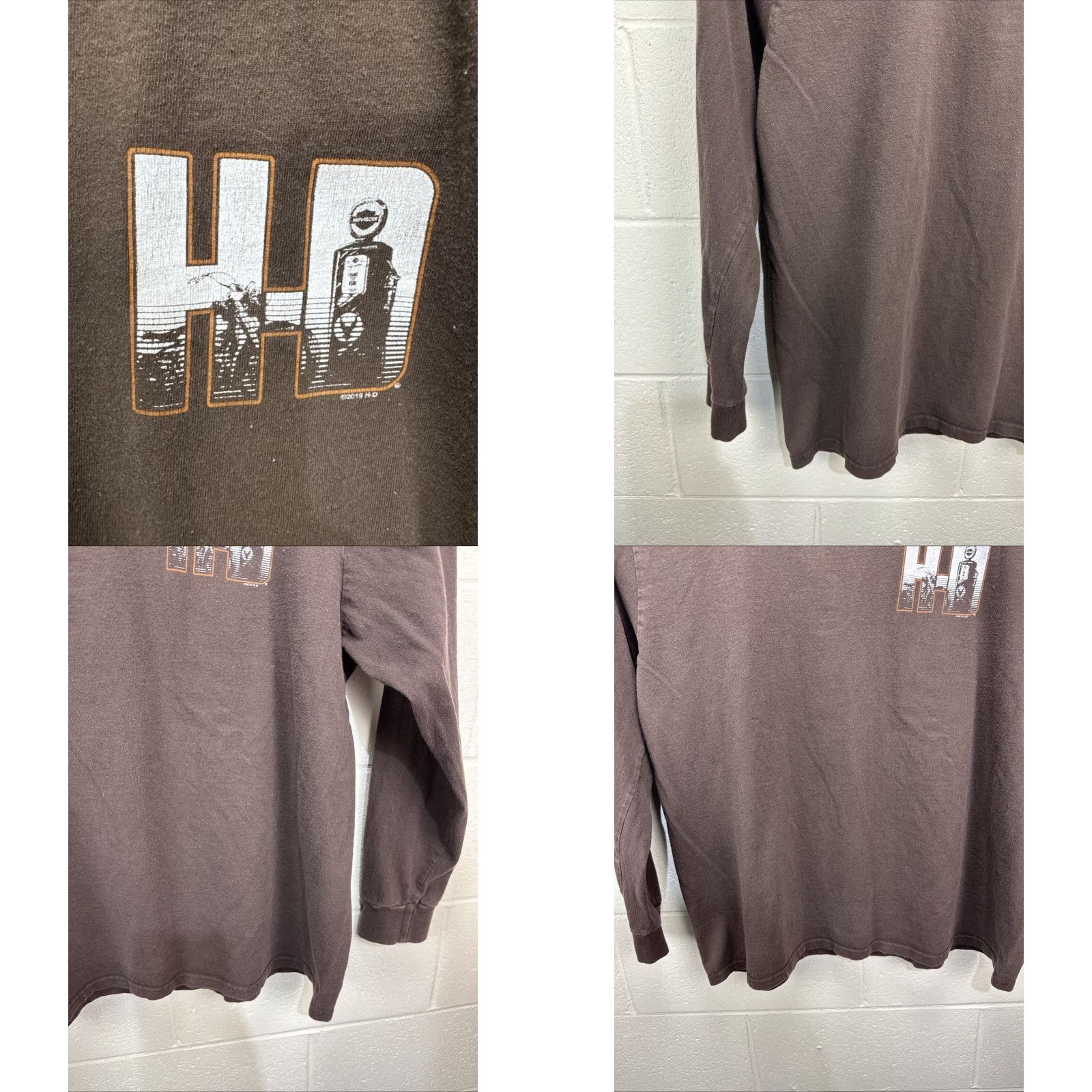 Harley Davidson Harley-Davidson Long Sleeve T-Shirt Men 2XL Brown Graphic Print Motorcycle Florida Size US XXL / EU 58 / 5 - 8 Thumbnail