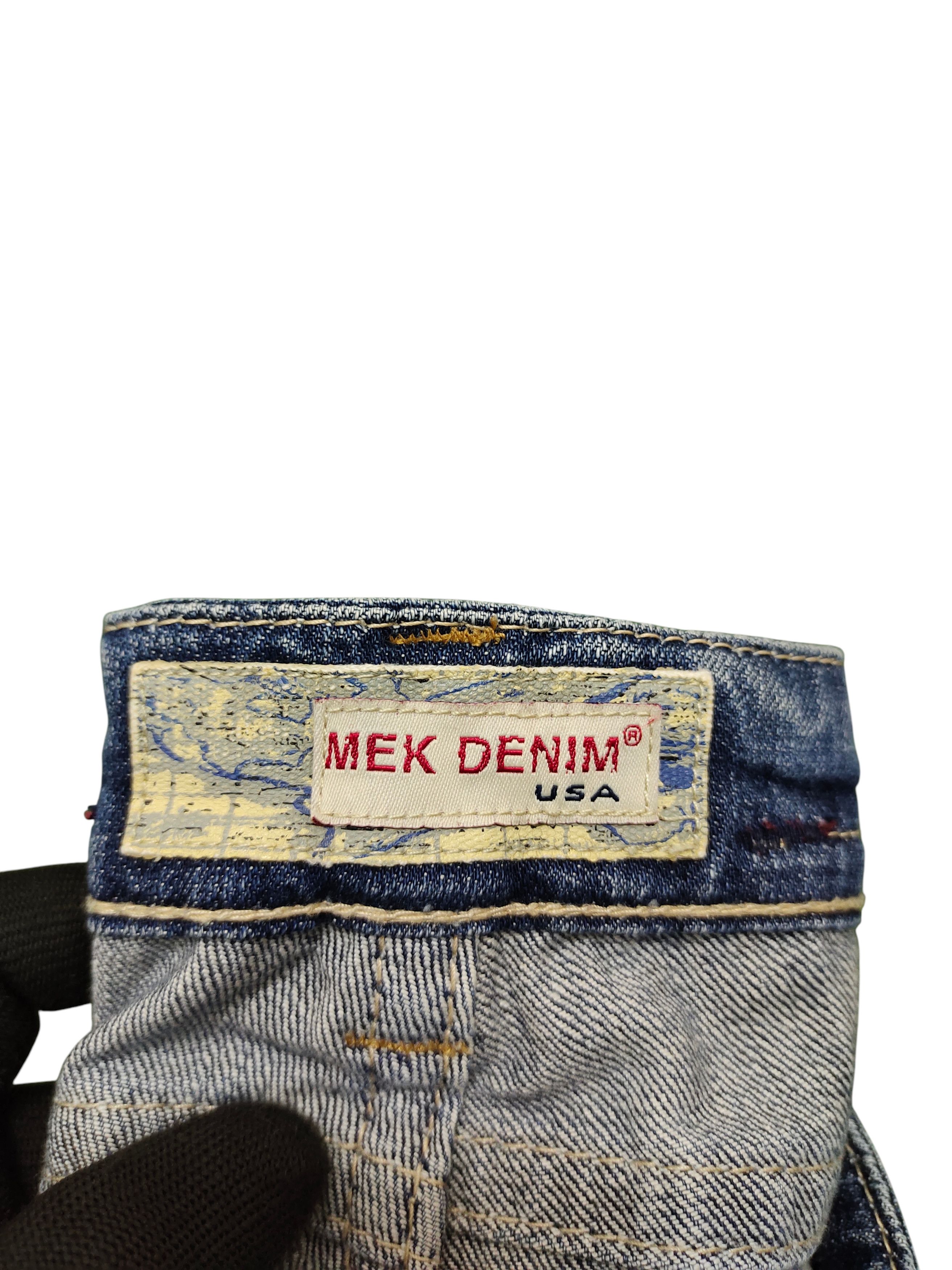 Mek Denim Flare Jeans Mek Denim Embroidered Denim Bootcut Low Rise Size US 27 - 11 Thumbnail